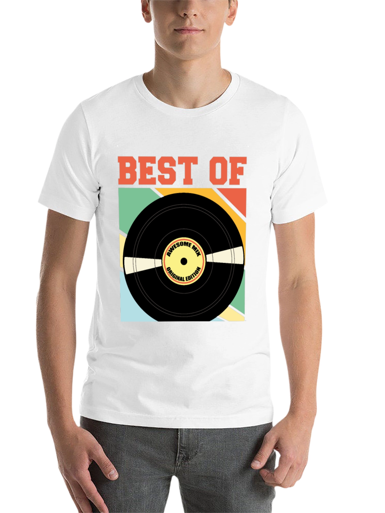 Black Best Of Vinyl Record Graphic Tee view 14