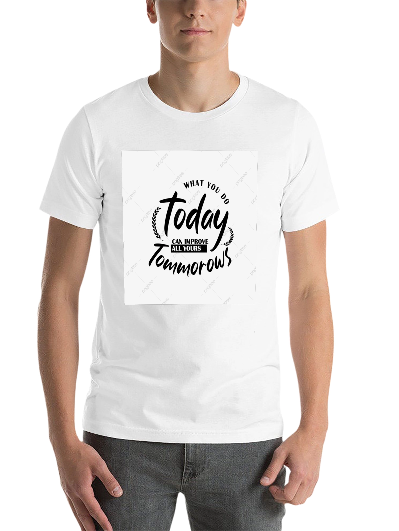 Black Motivational T-Shirt - Today Improves Tomorrows view 14