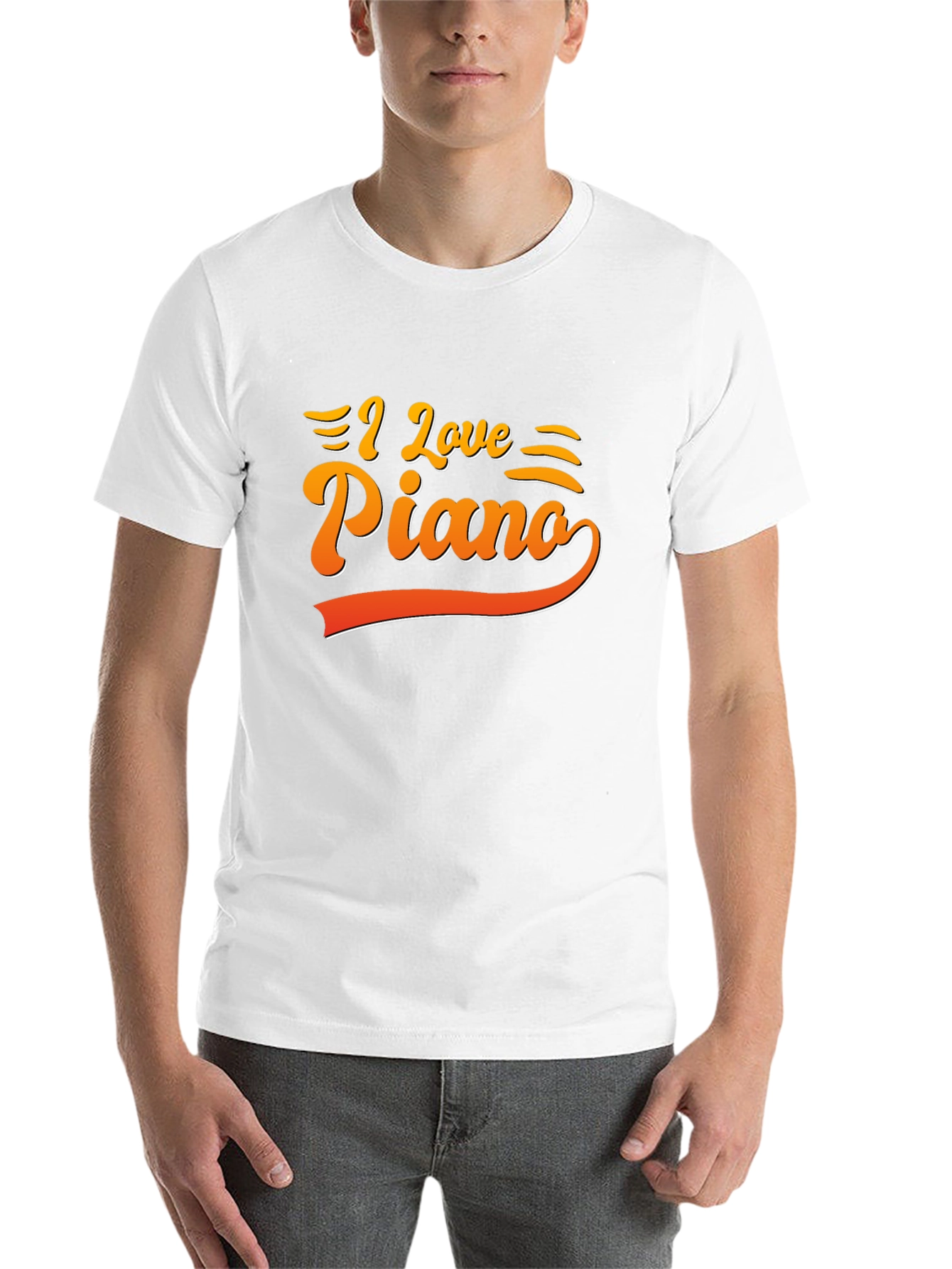 Black I Love Piano Graphic Tee - Music Lover's T-Shirt view 14