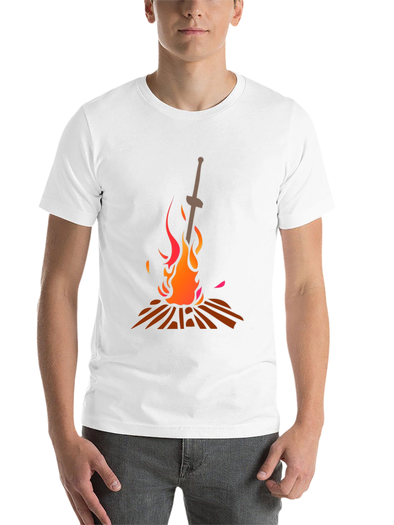 Dark Souls Bonfire T-Shirt - Black - 14