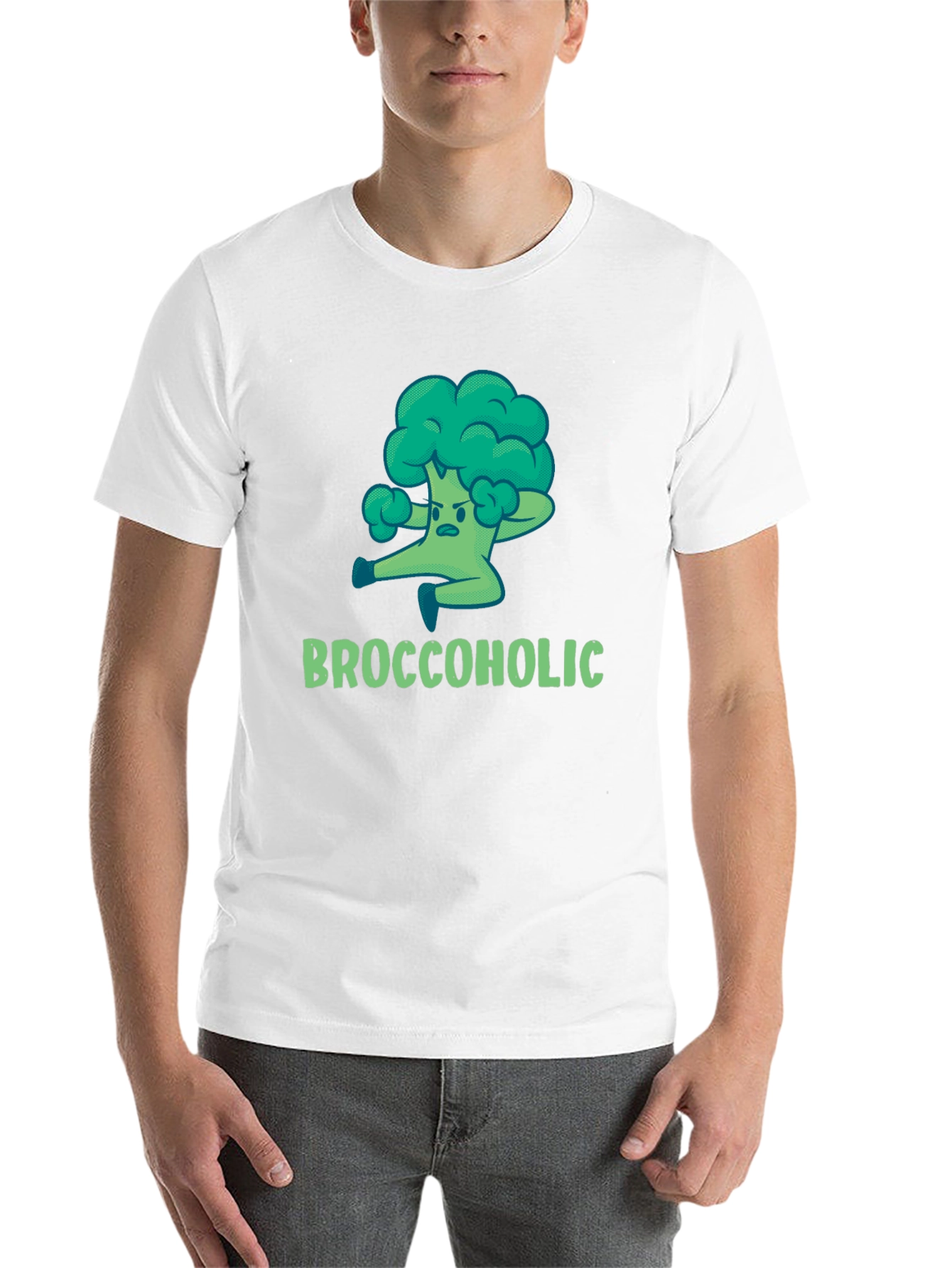 Black Broccoholic T-Shirt: Funny Broccoli Lover Tee view 14