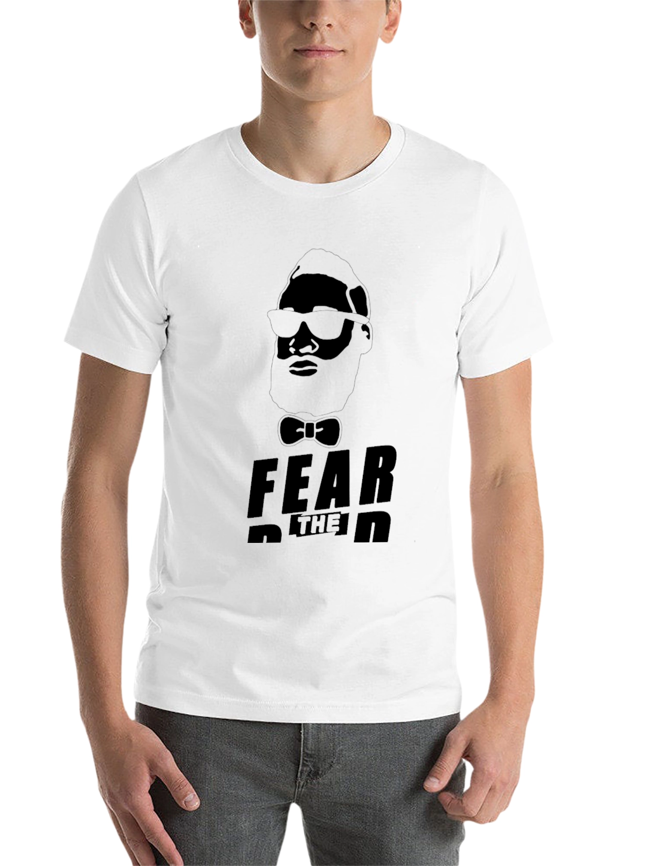 Black Fear the Beard T-Shirt - Graphic Print Tee view 14