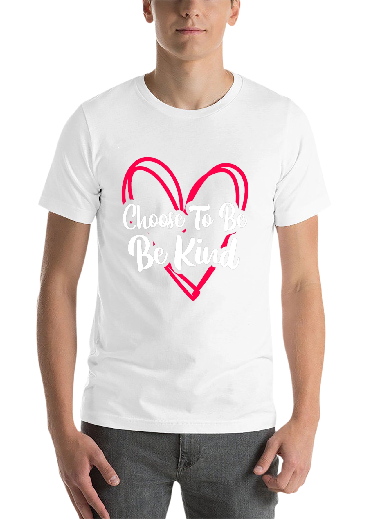 Black Choose To Be Kind Black T-Shirt with Heart view 14