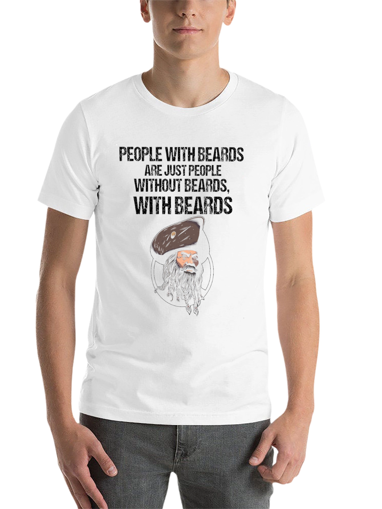 Black Bearded People Graphic Tee view 14