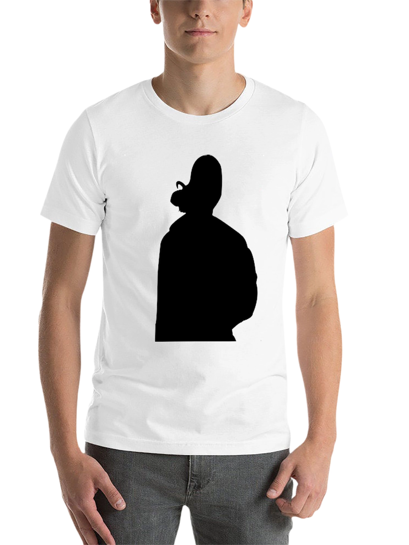 Black Black Graphic Tee - Silhouette Design view 14