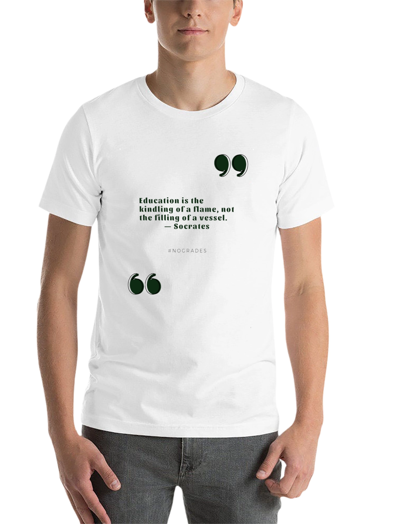 Black Philosophical Socrates Quote T-Shirt - Education Gift view 14