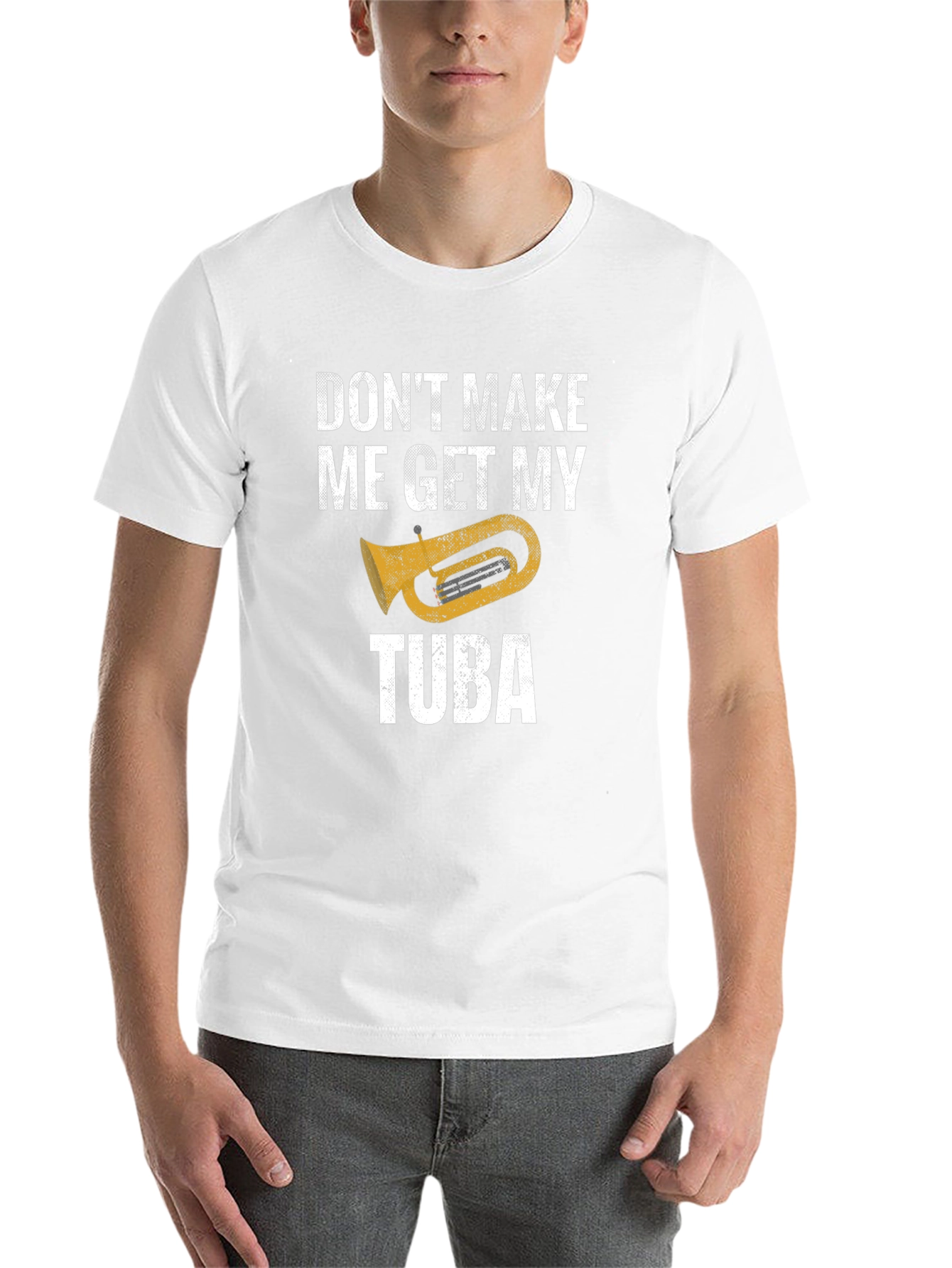 Black Don't Make Me Get My Tuba - Funny Music T-Shirt view 14