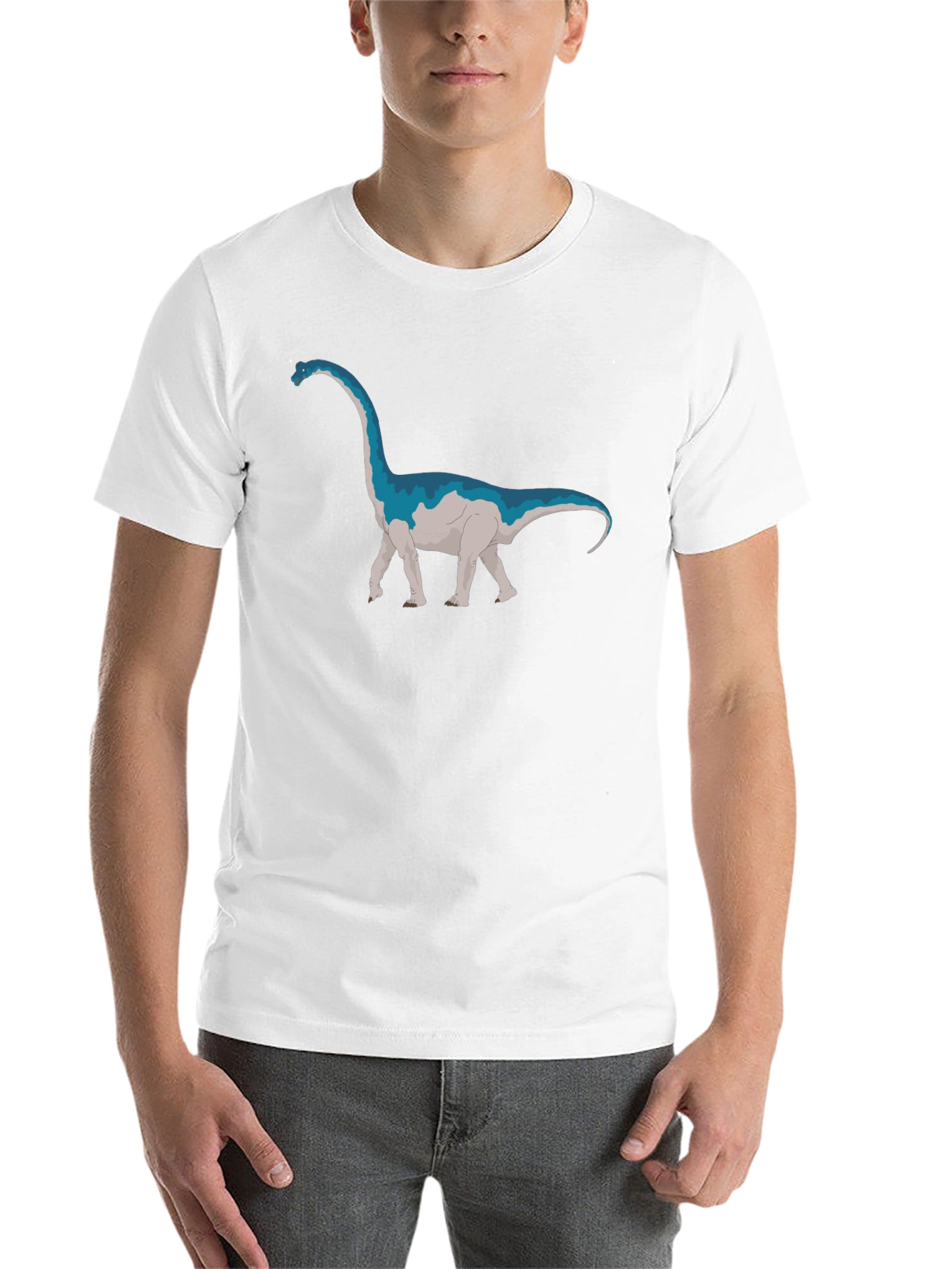 Black Blue Dinosaur Graphic T-Shirt view 14