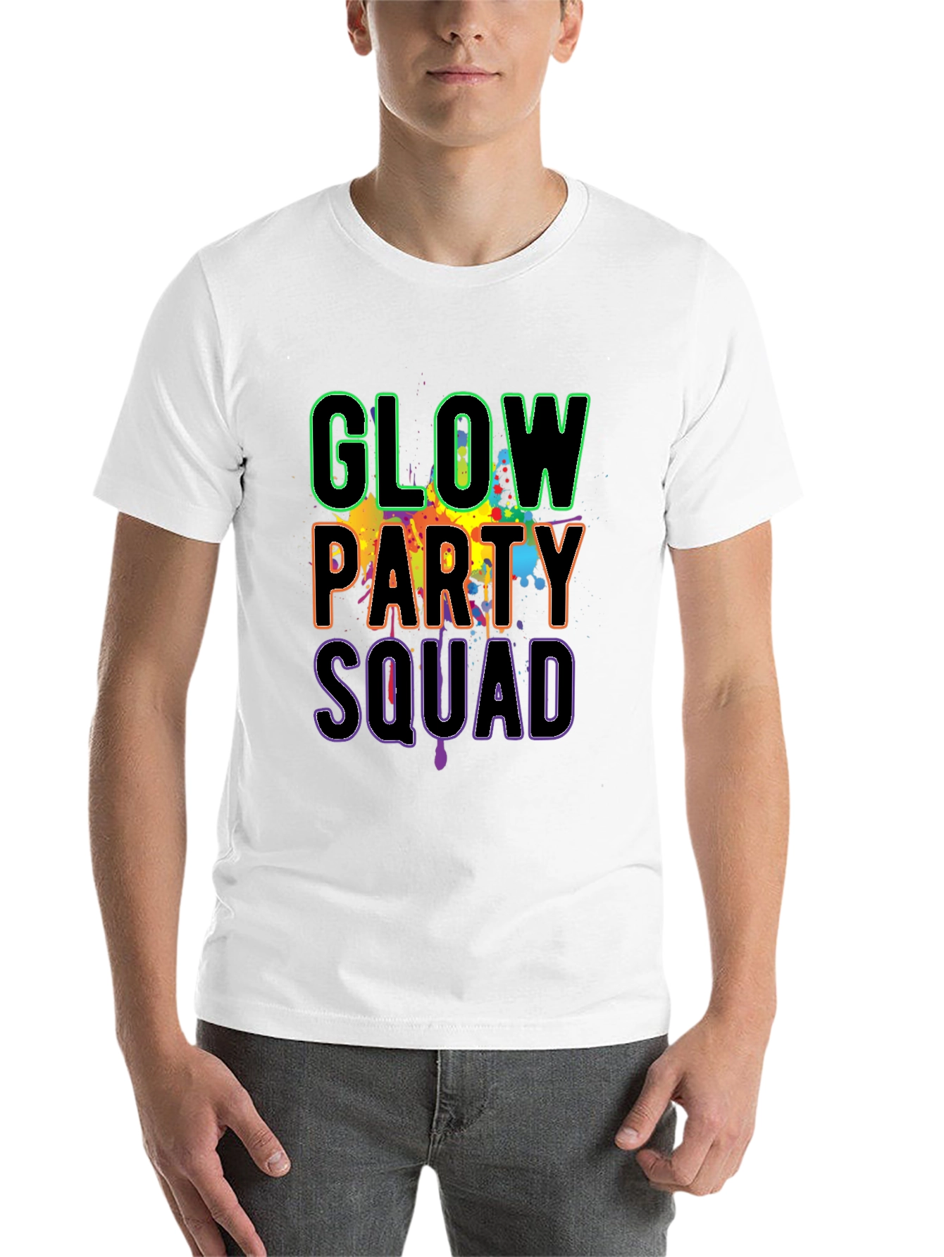 Black Glow Party Squad Graphic Tee view 14