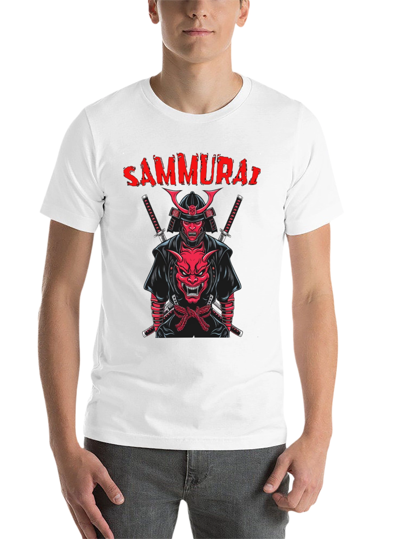 Black Samurai Graphic T-Shirt - Black view 14