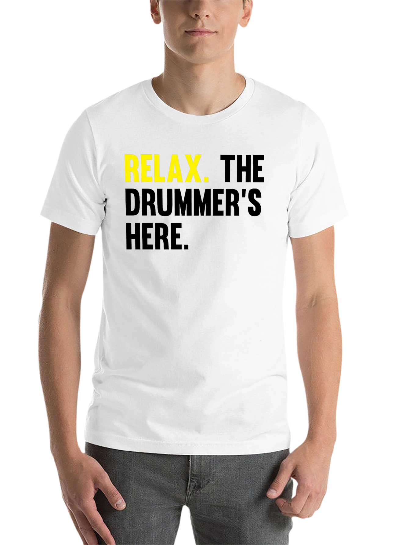 Black Relax The Drummer's Here - Graphic Tee view 14