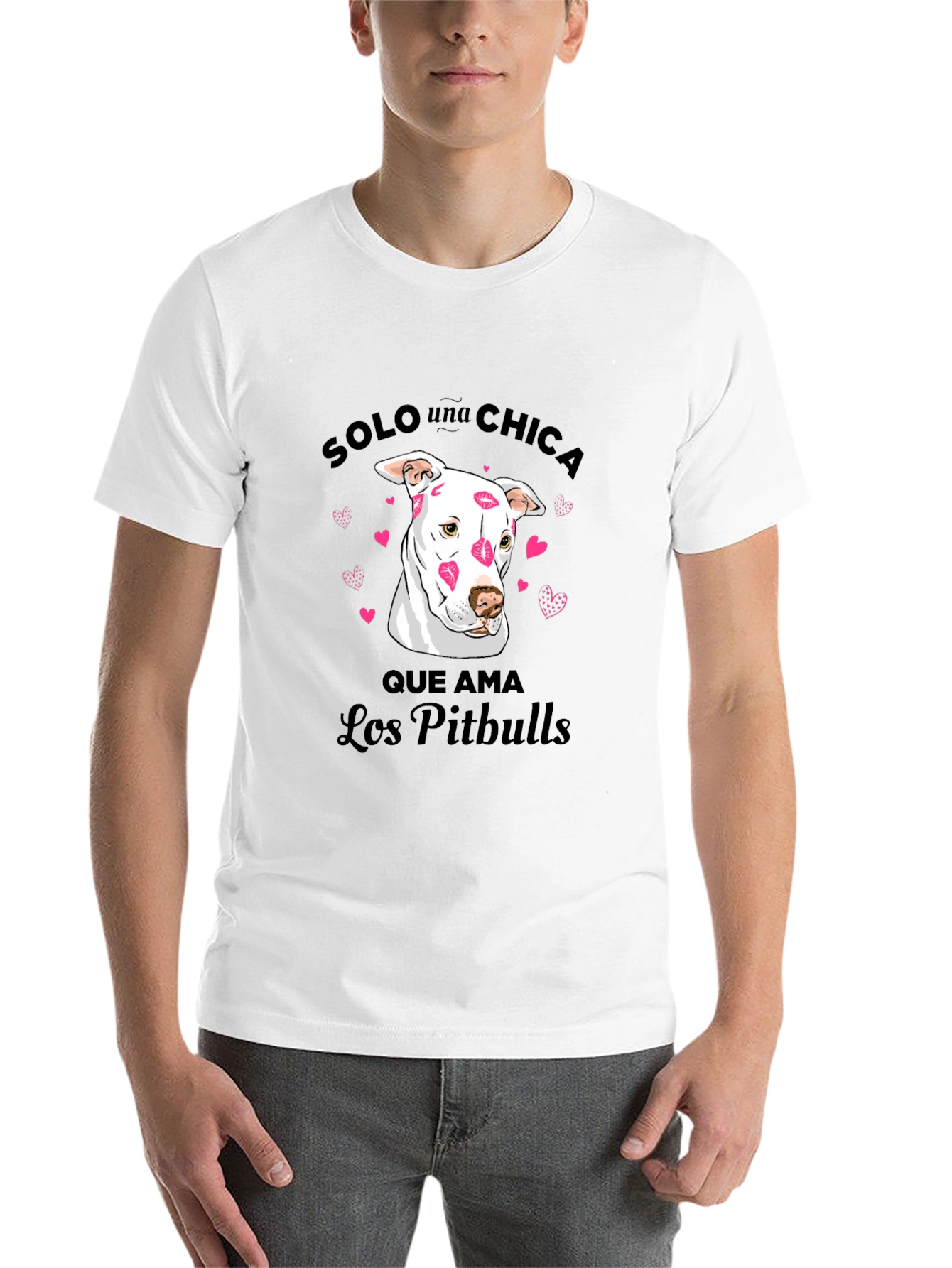 Black Pitbull Lover T-Shirt - Solo Una Chica Graphic Tee view 14