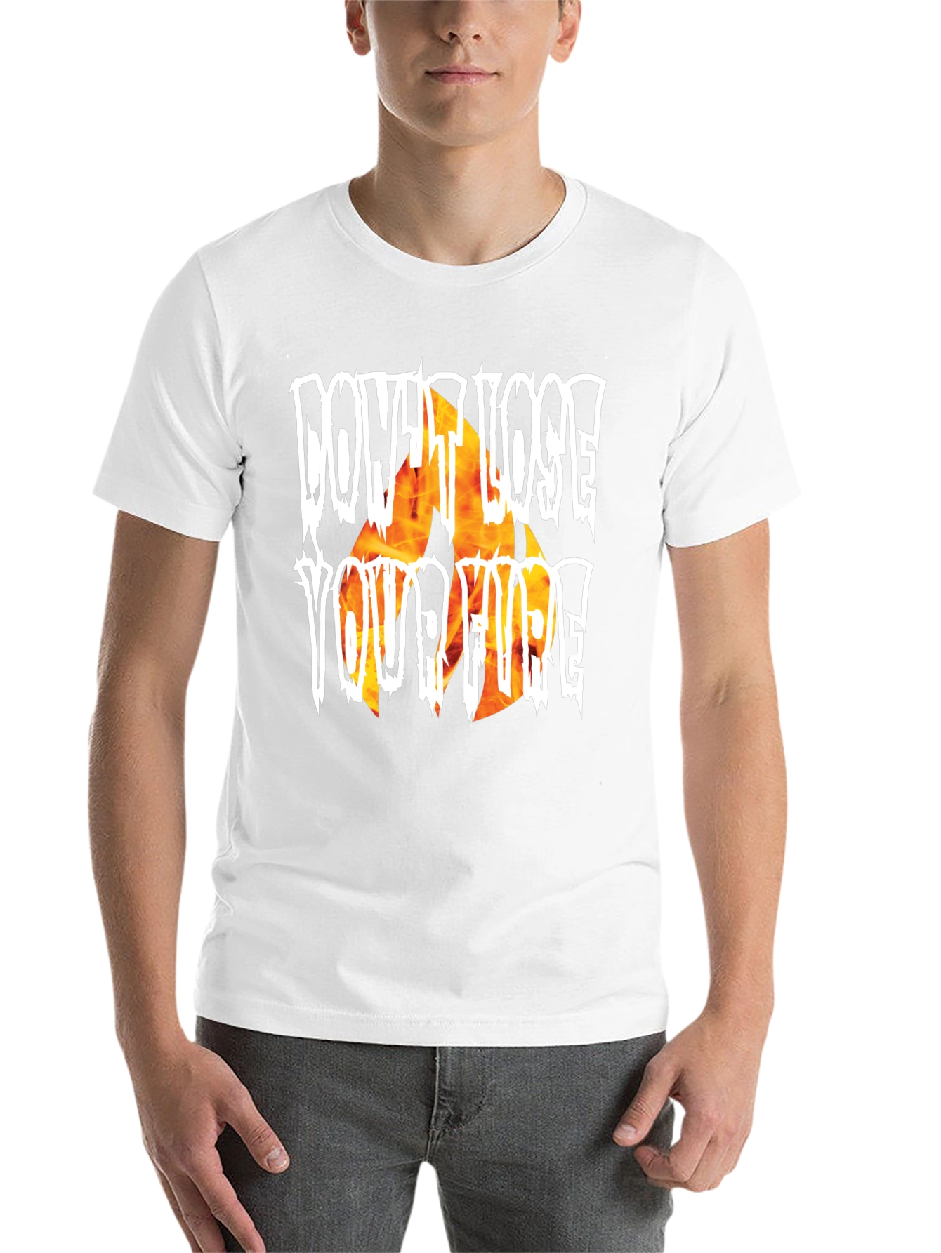 Black Don't Lose Your Fire Graphic T-Shirt view 14