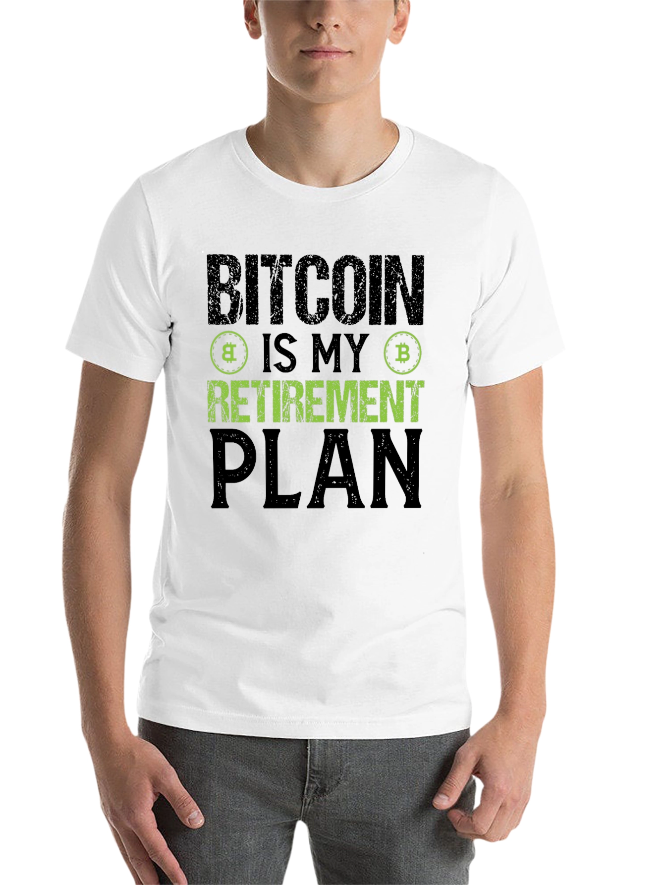Black Bitcoin Retirement Plan Black T-Shirt Crypto Investor view 14