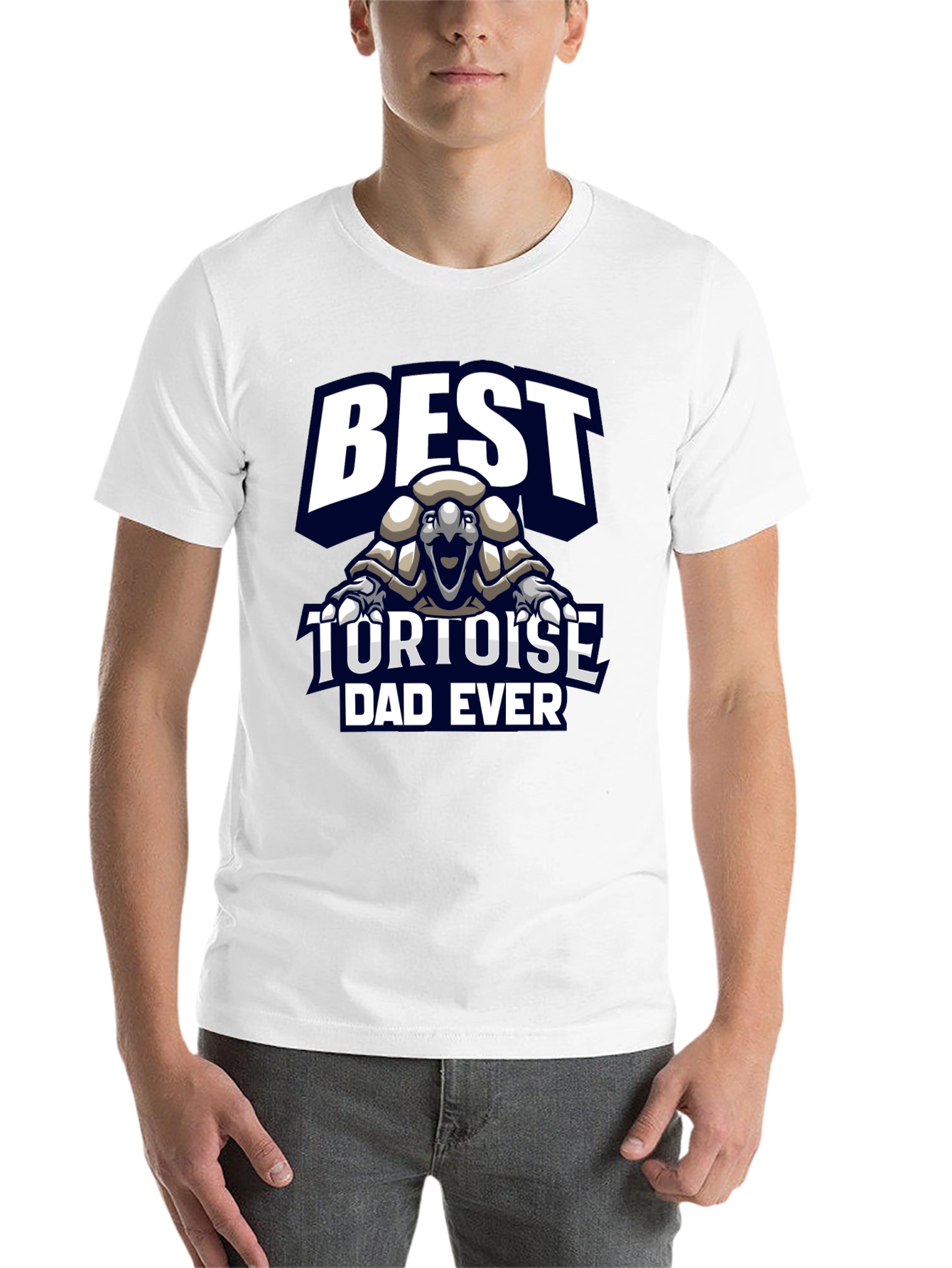 Black Best Tortoise Dad Ever Graphic T-Shirt view 14