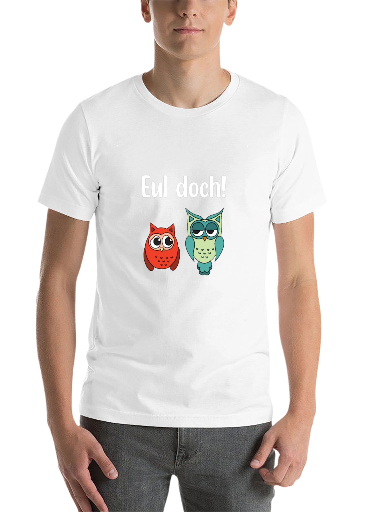 Black Funny Owl T-Shirt - EUL DOCH! view 14