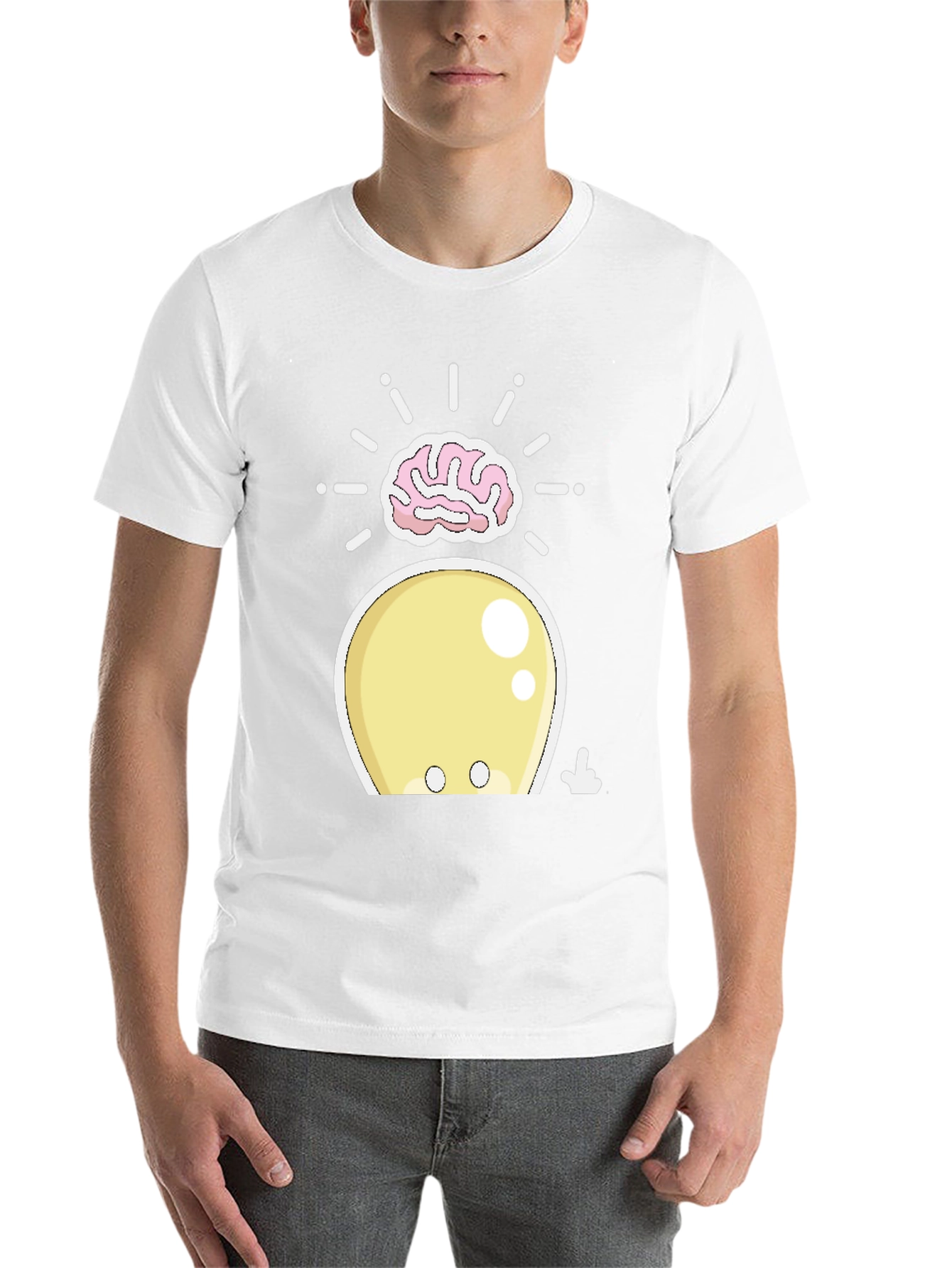 Black Funny Brainy Squid Graphic T-Shirt view 14
