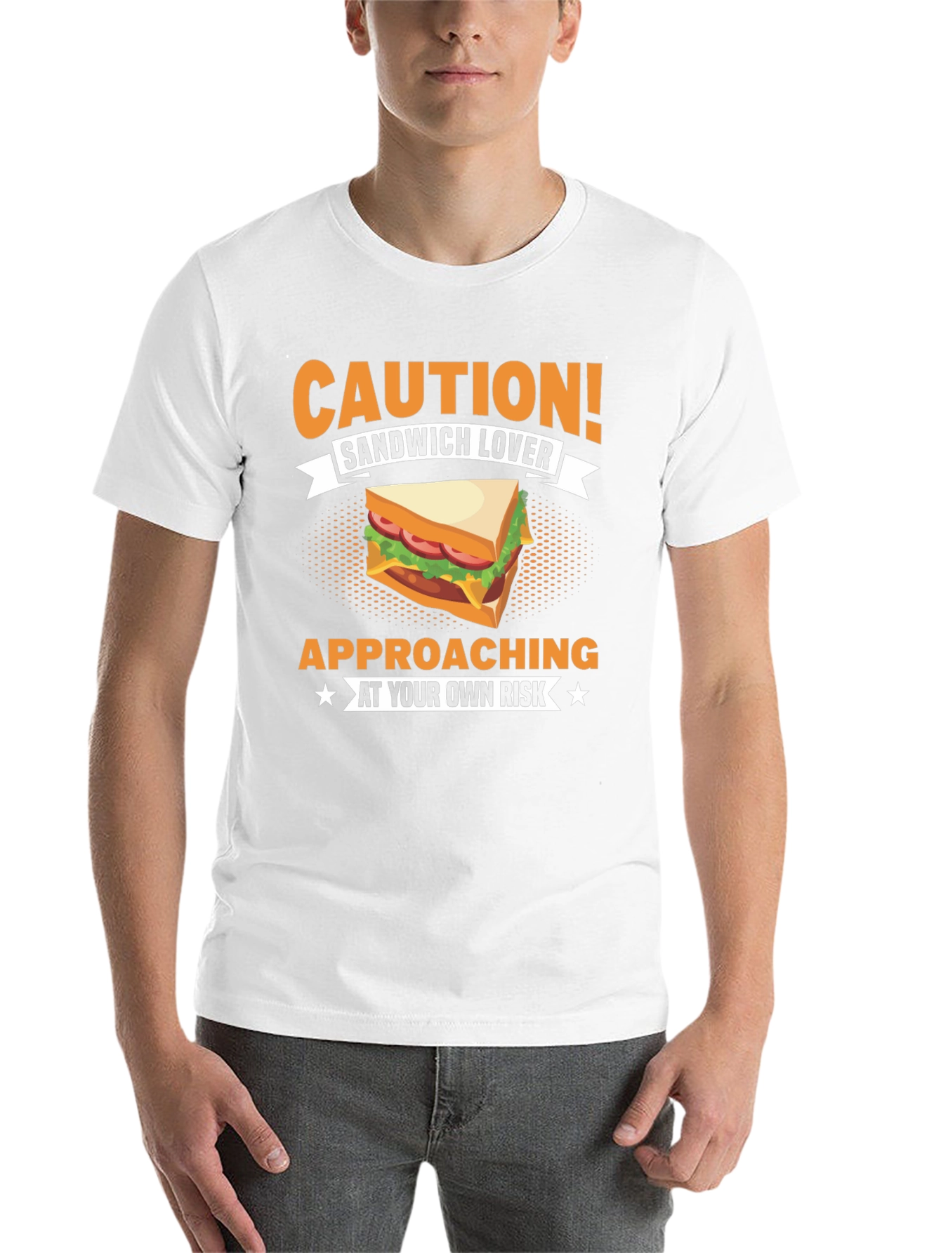 Black Sandwich Lover T-Shirt - Caution Approaching Funny Foodie Tee view 14