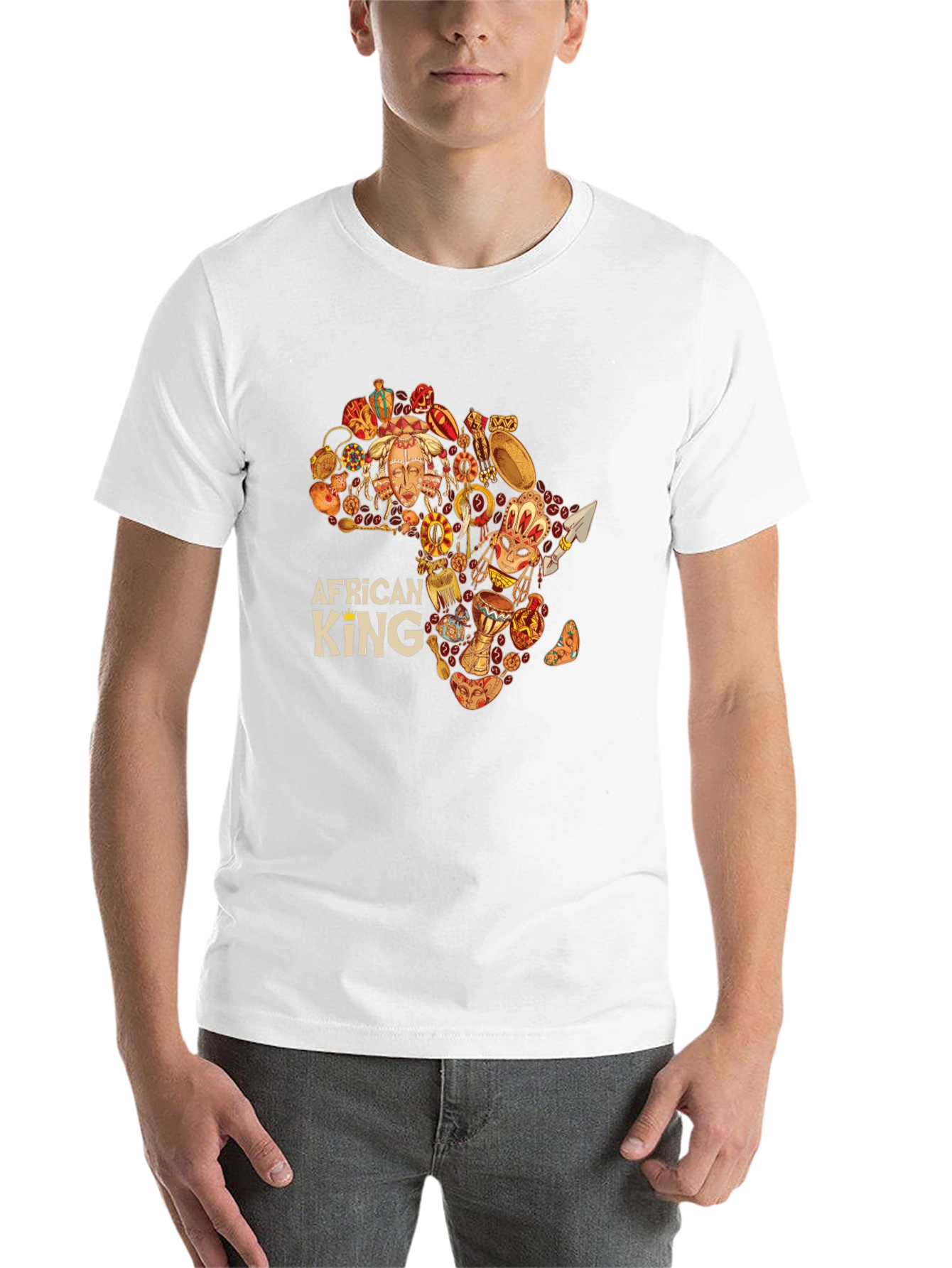 Black African King Black Graphic Tee  view 14