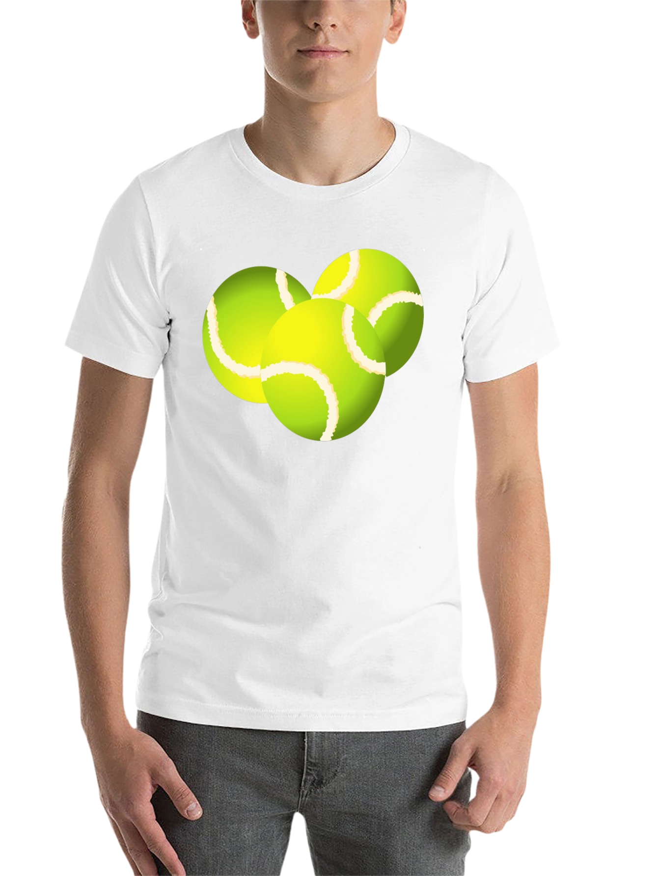 Tennis Balls Graphic Tee - Black Cotton T-Shirt - 14