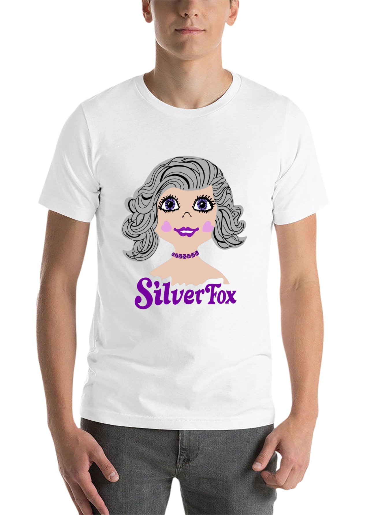 Black Silver Fox Graphic T-Shirt view 14