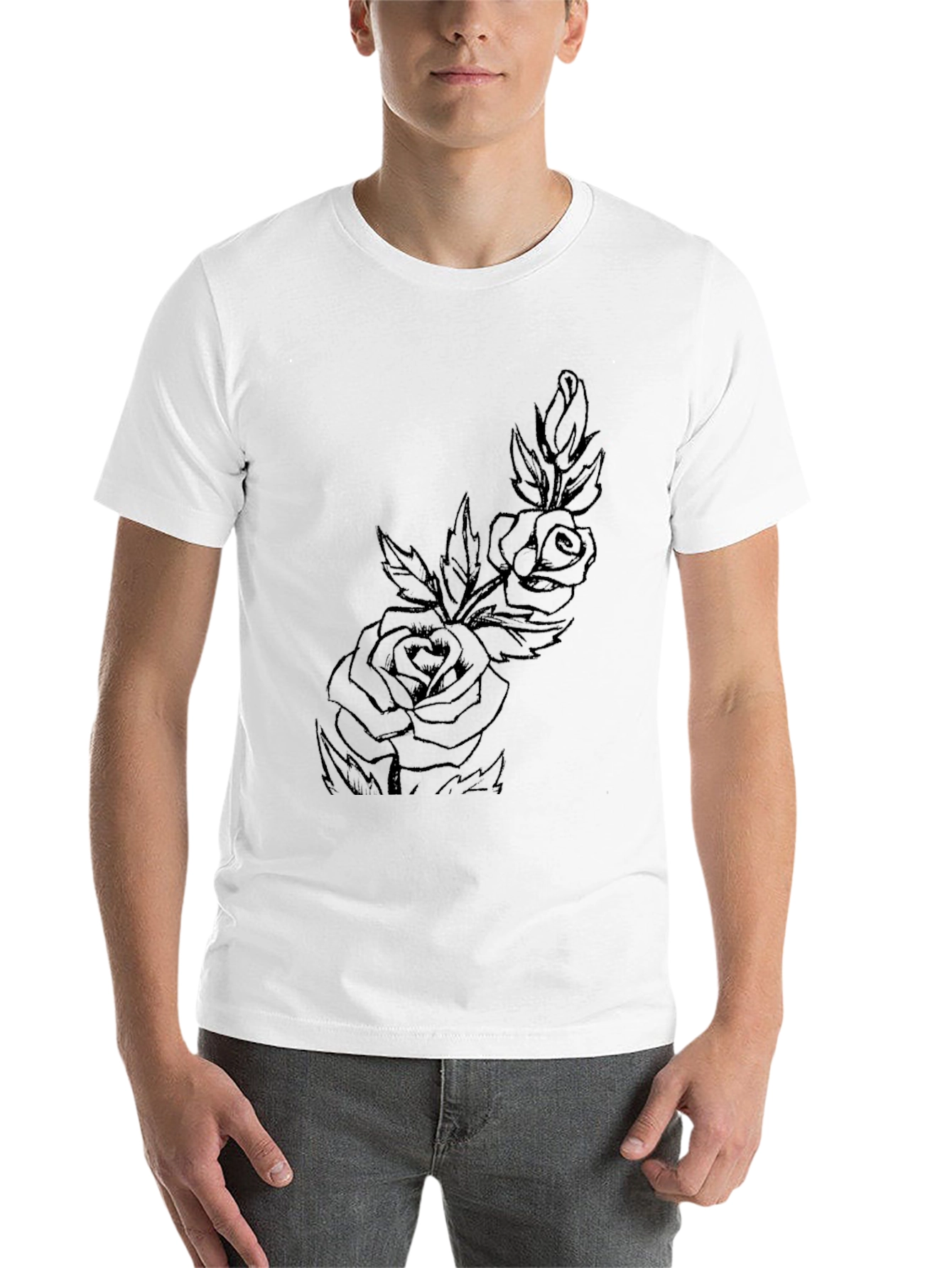Black Black Rose Graphic Tee - Stylish & Edgy view 14