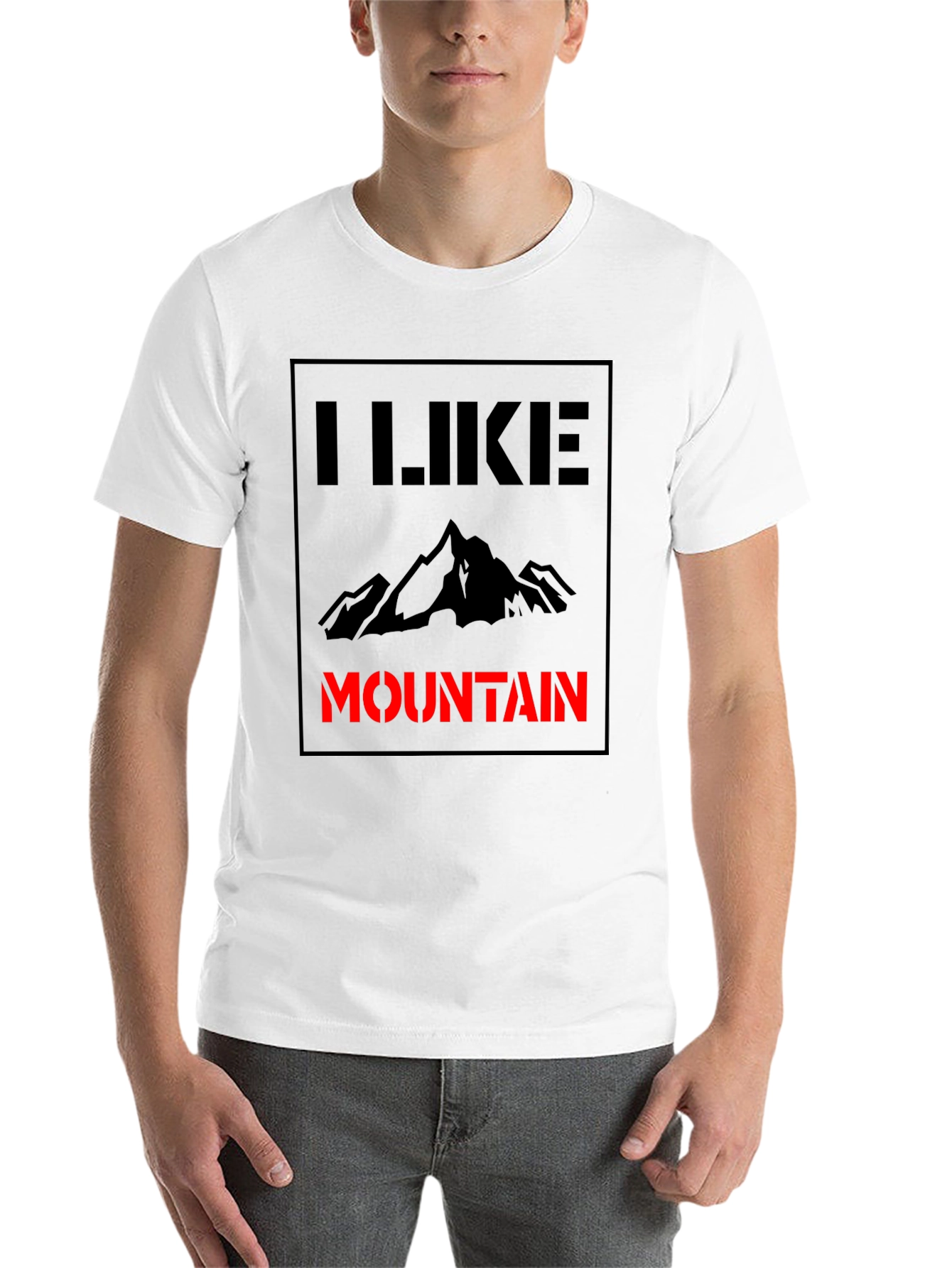 Black I Like Mountain Black T-Shirt view 14