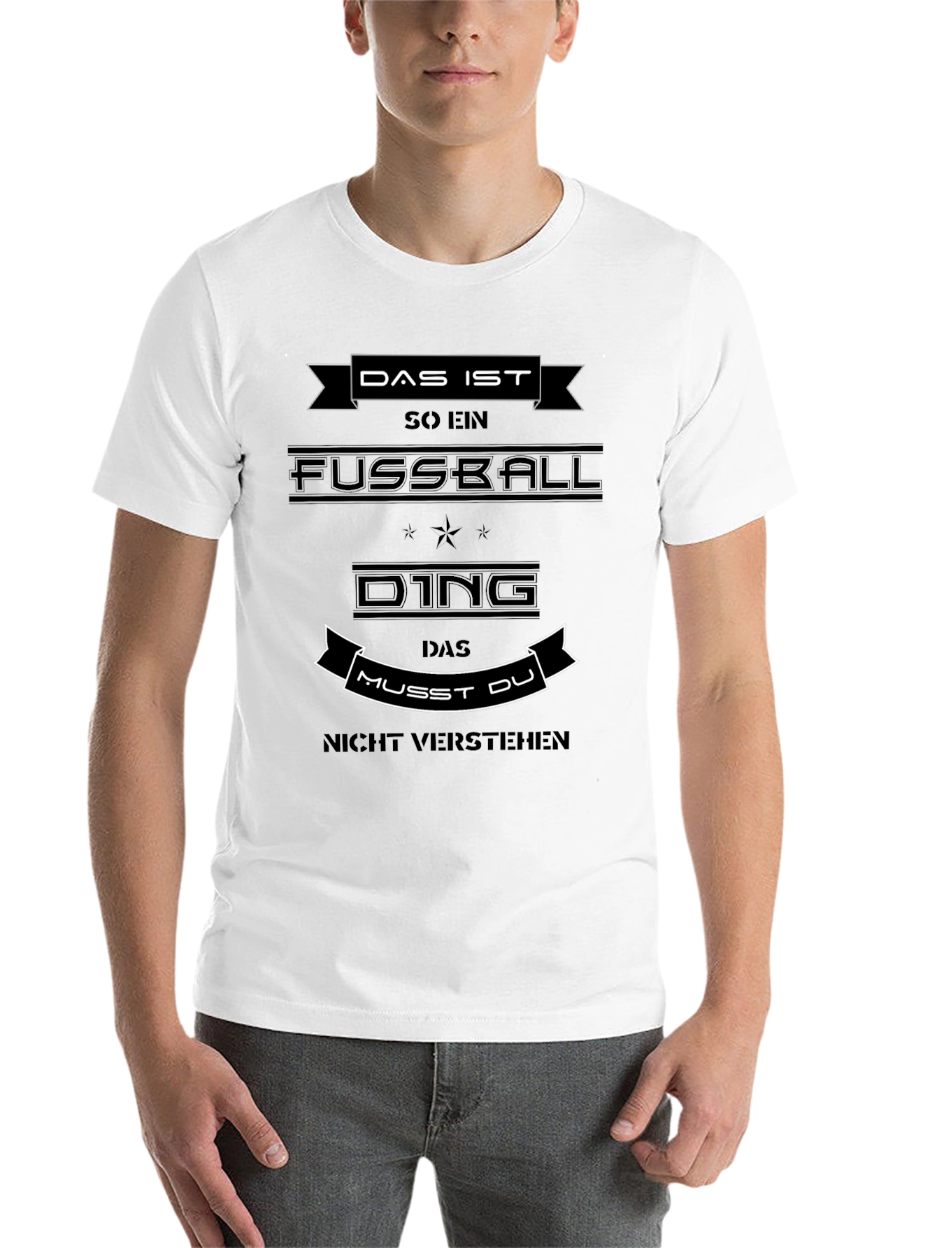 Black Das Ist Fussball Funny T-Shirt view 14