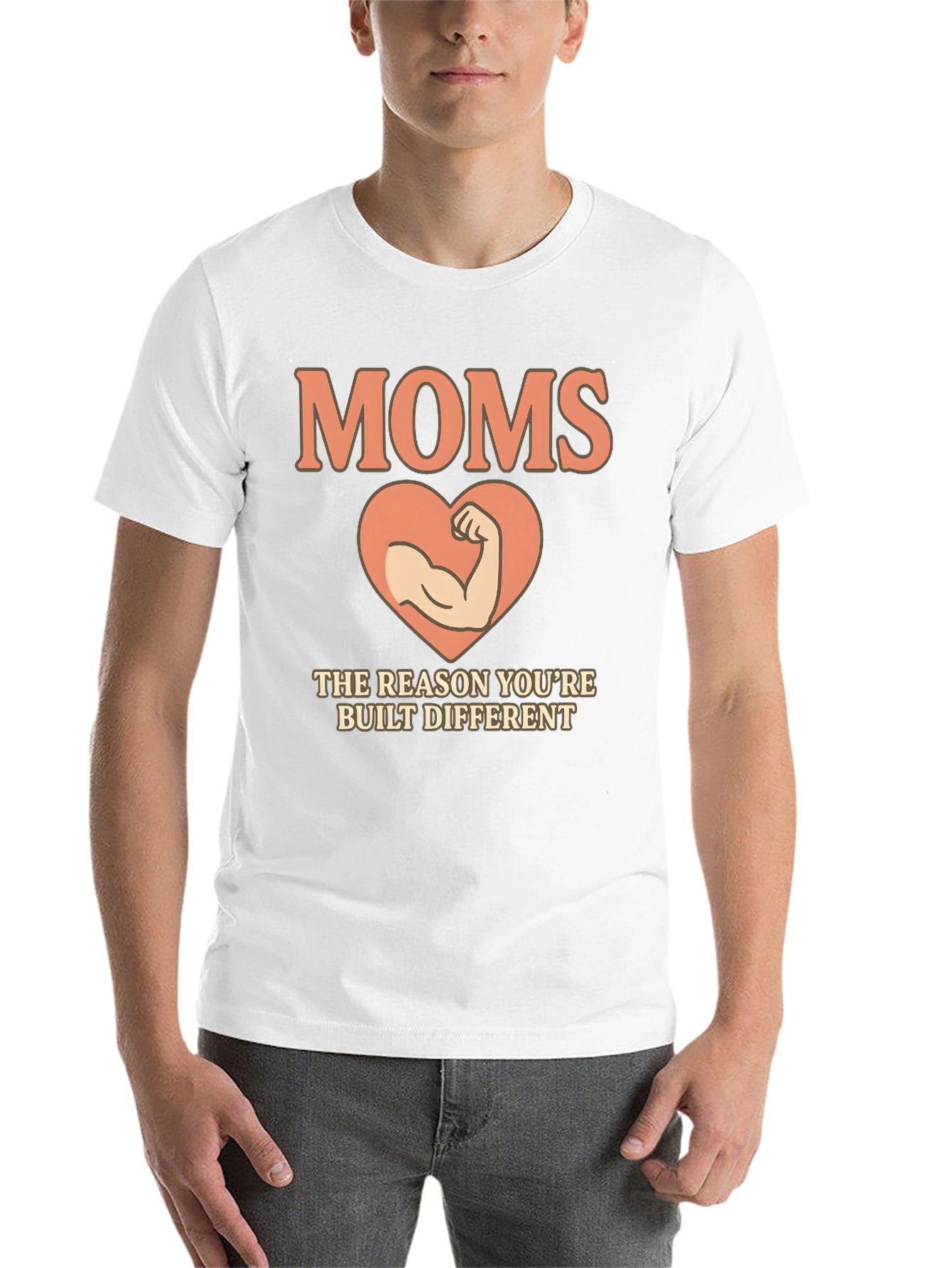 Black Moms The Reason You're Built Different T-Shirt view 14