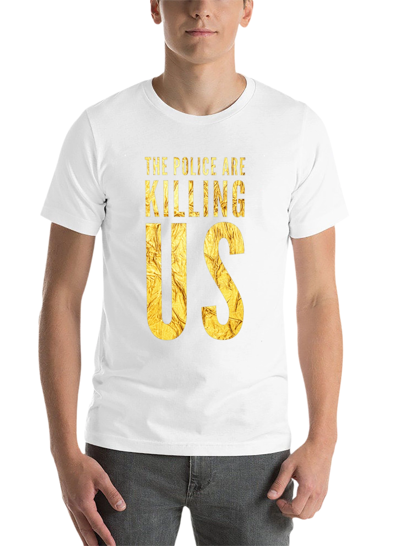 Black The Police Are Killing Us Black T-Shirt view 14
