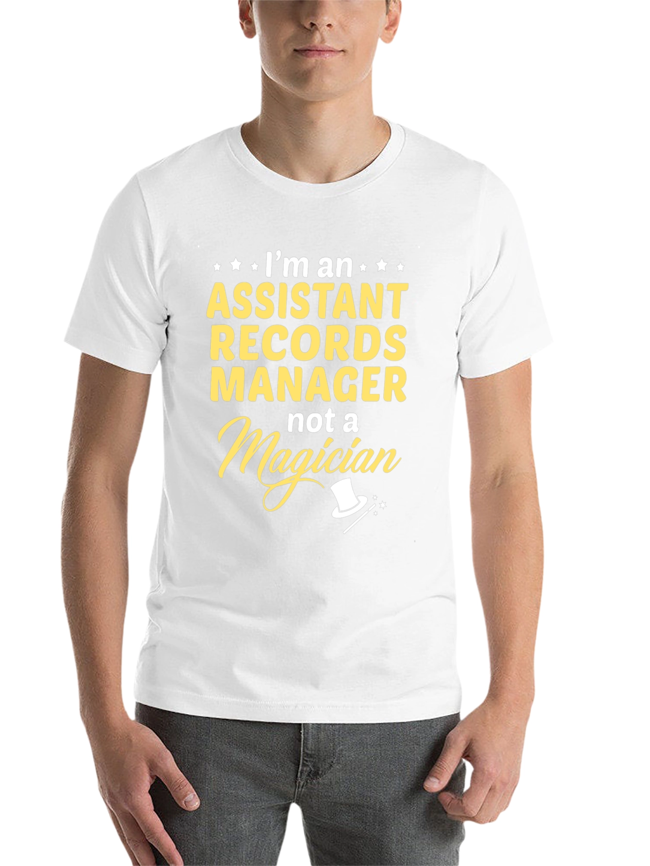 Black Assistant Records Manager T-Shirt, Funny Job Tee view 14