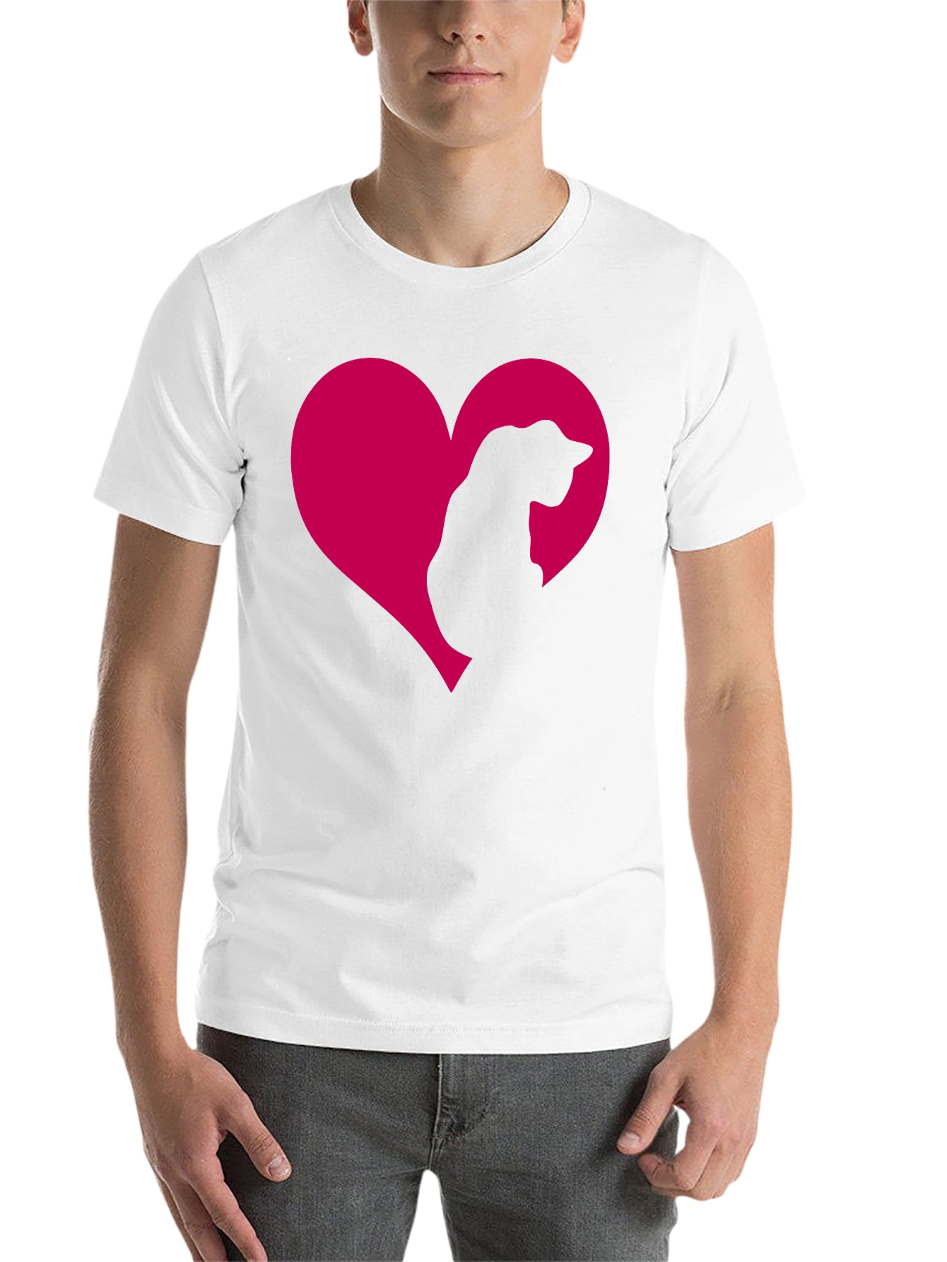 Black Cat Heart Tee - Adorable Feline Love T-Shirt view 14