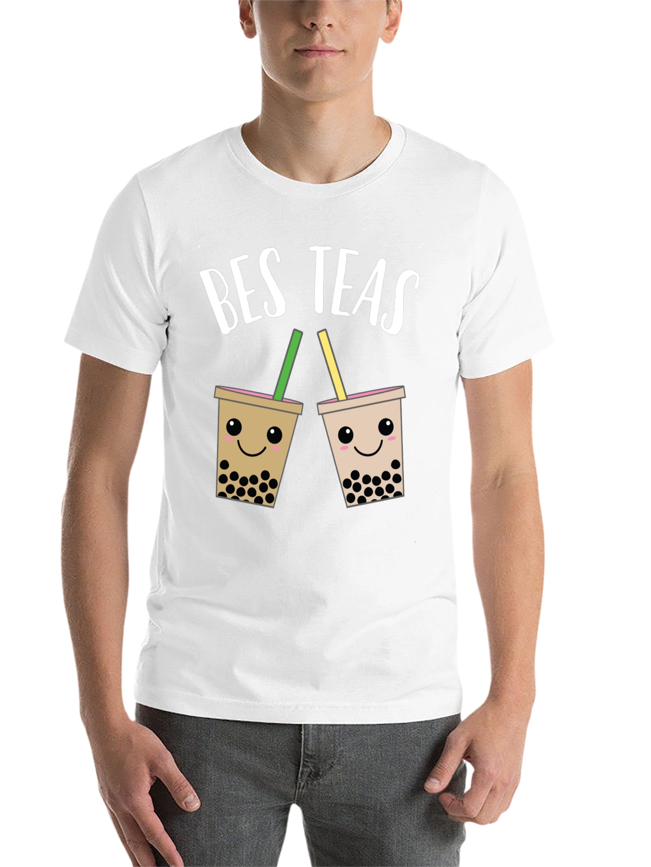 Black Bes Teas Bubble Tea Graphic T-Shirt view 14