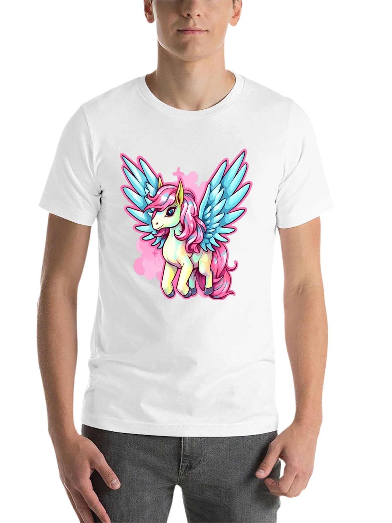 Black Unicorn Pegasus Graphic T-Shirt view 14