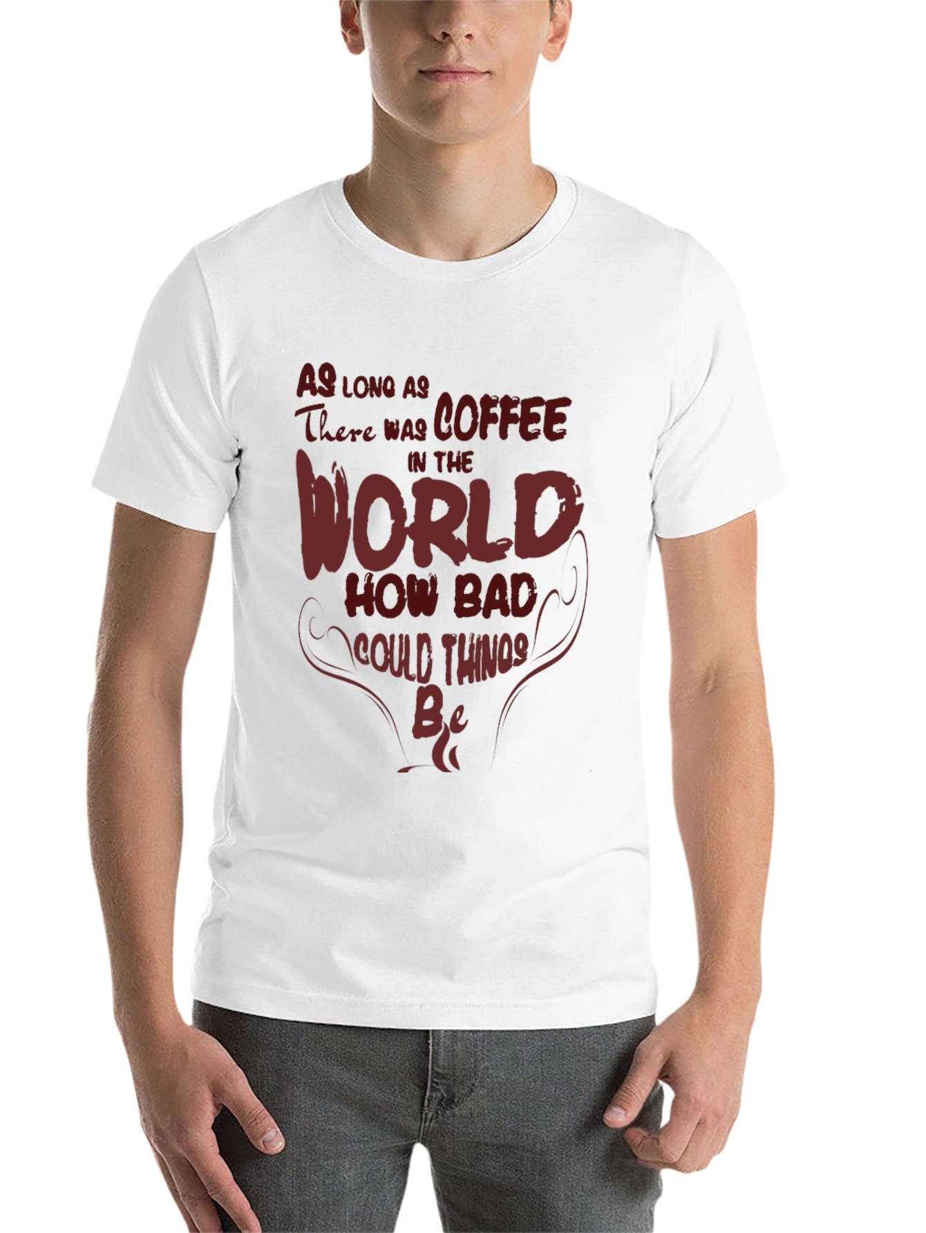 Black Coffee World T-Shirt - Funny Slogan Tee view 14