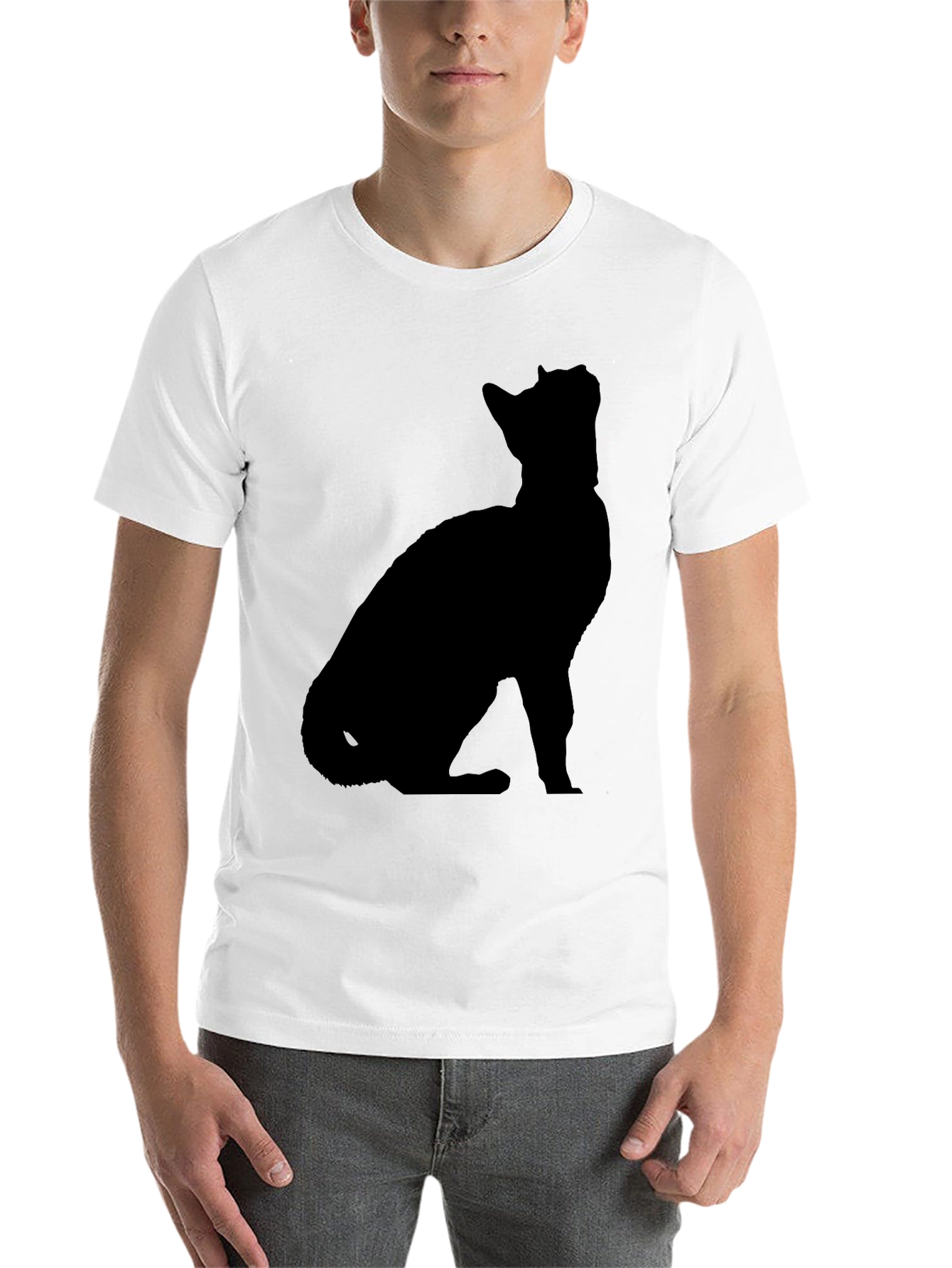 Black Black Cat Silhouette T-Shirt view 14