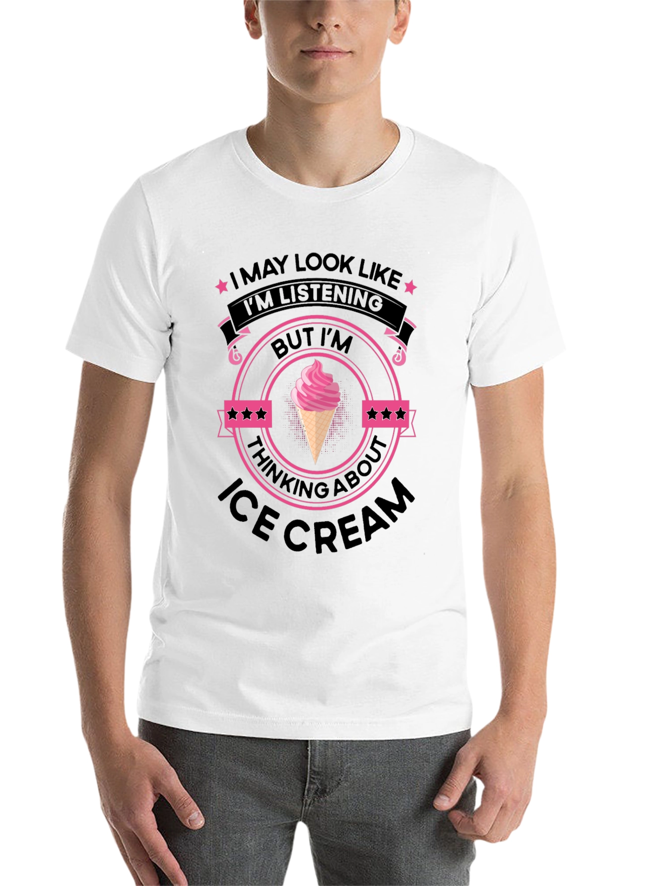 Black Ice Cream Minded Black T-Shirt view 14