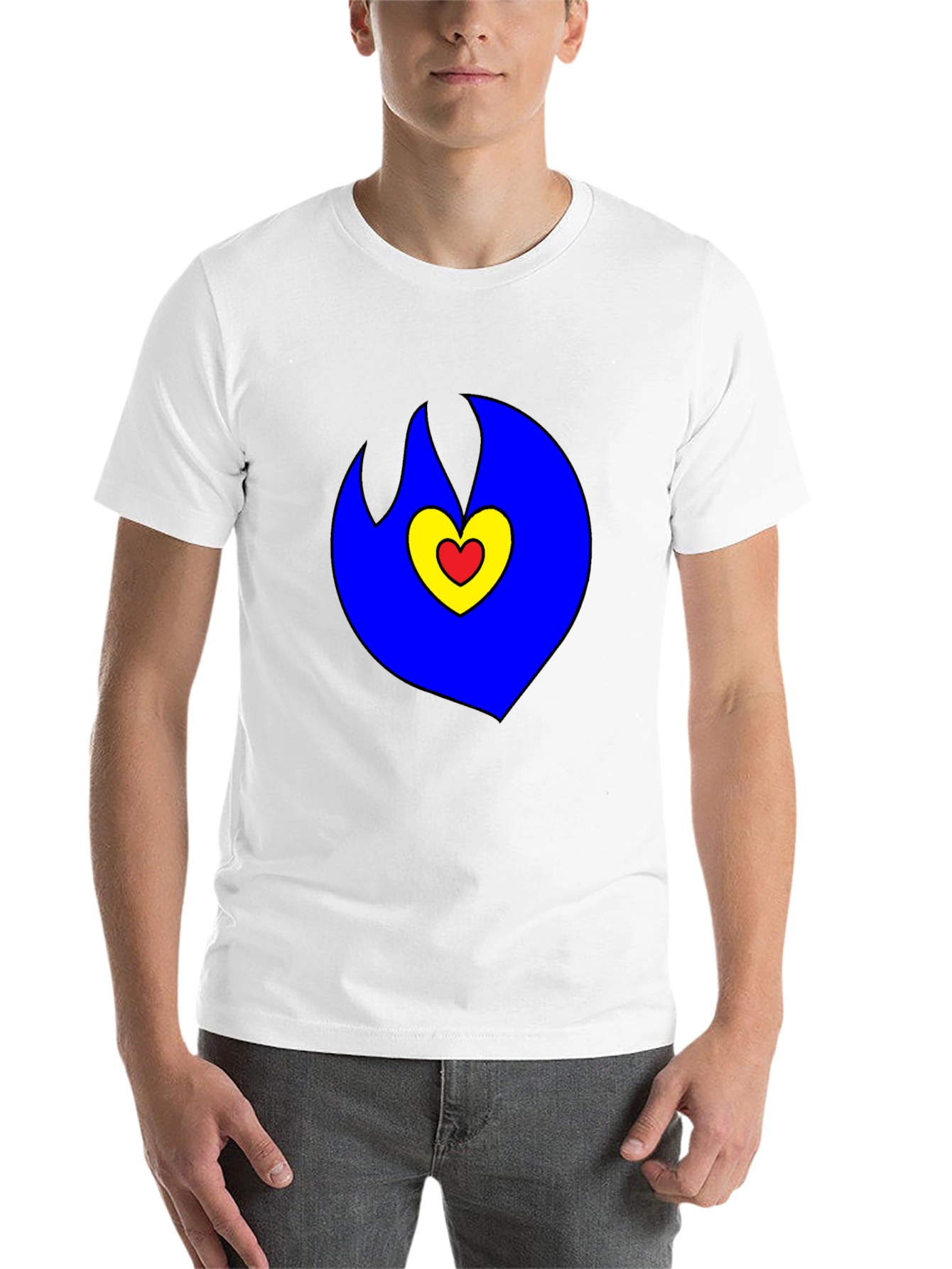 Black Heart Flame Graphic Tee - Bold & Unique Design view 14