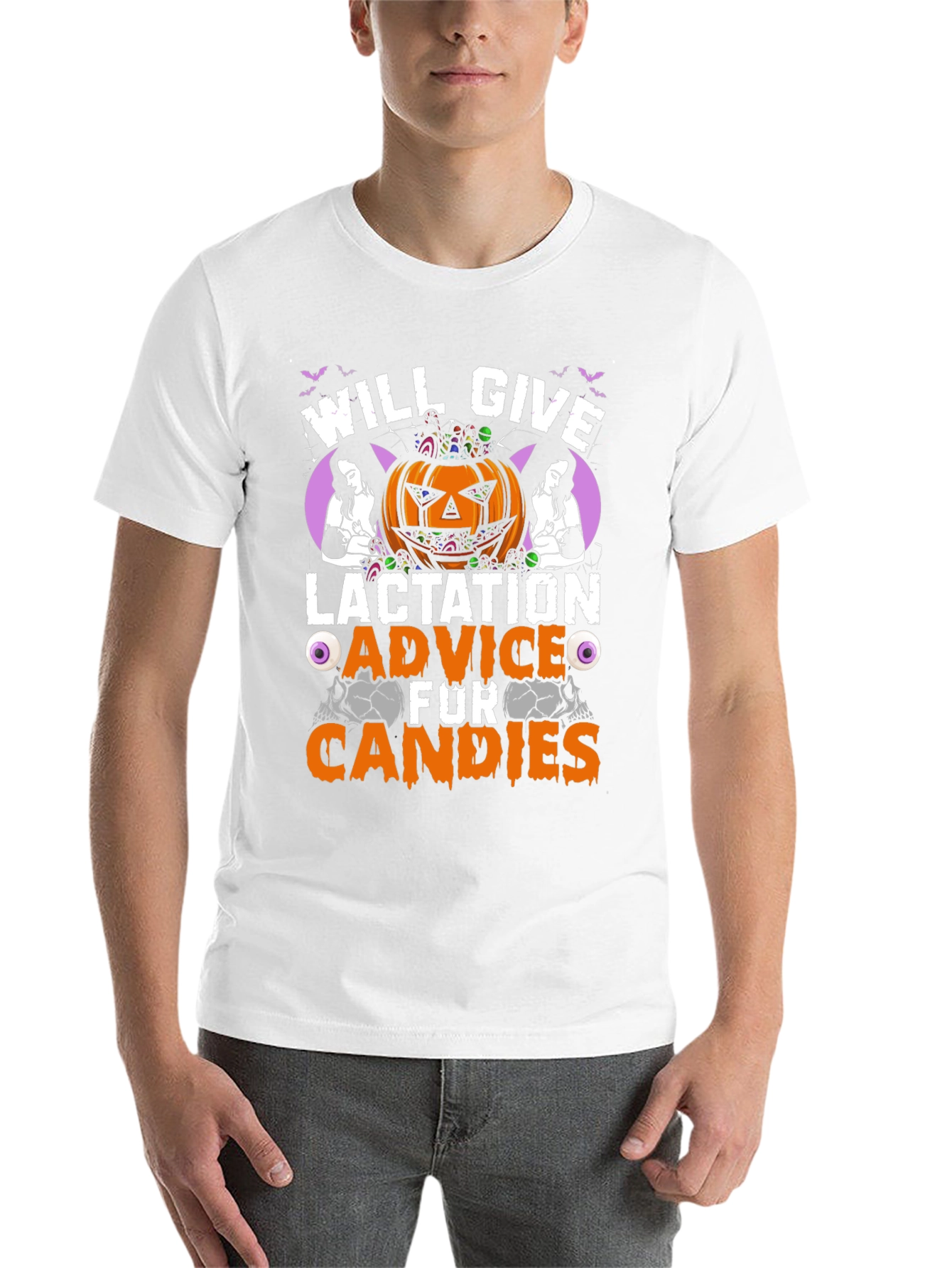 Black Lactation Advice for Candies Halloween T-Shirt view 14