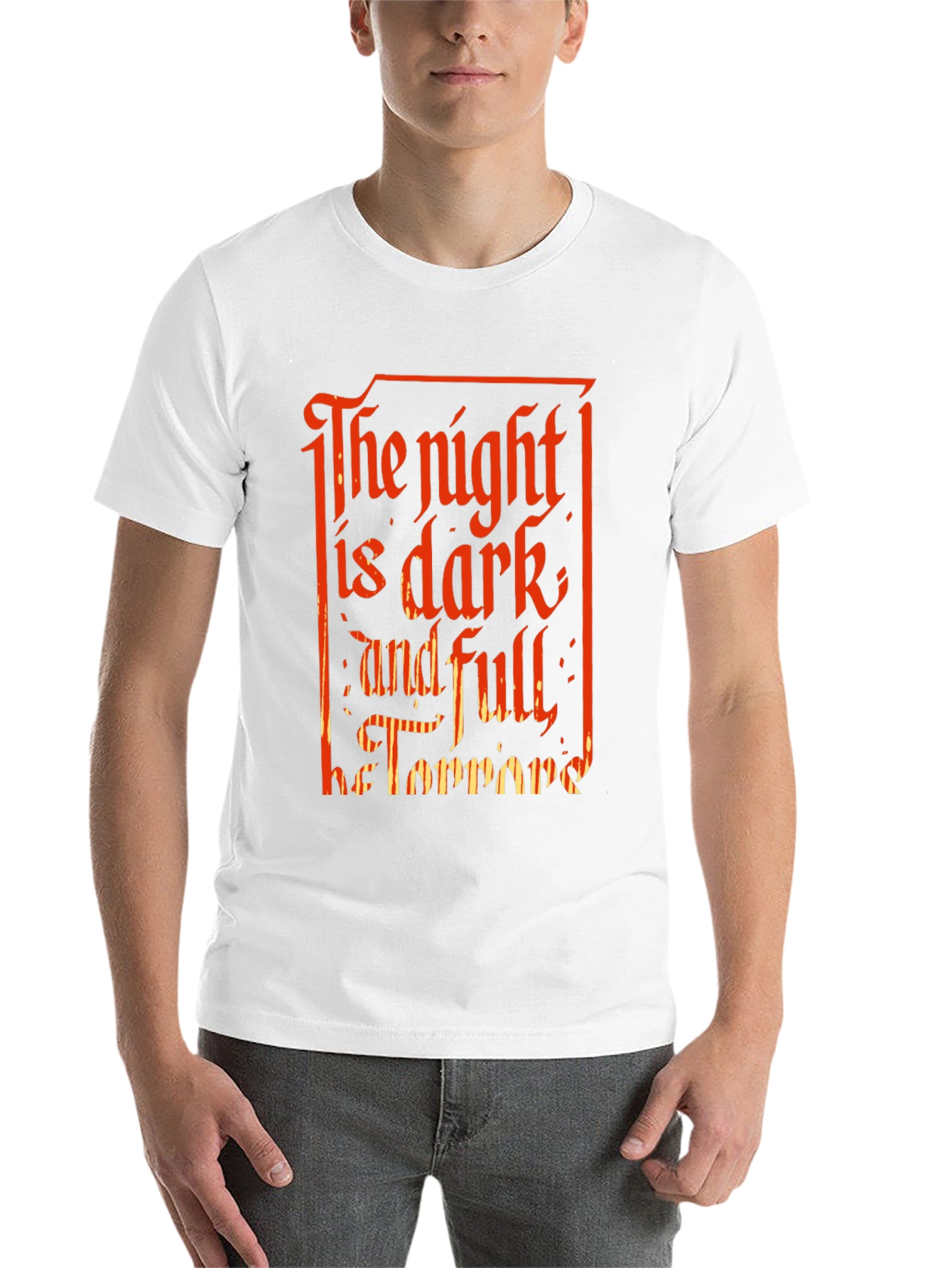 Black The Night is Dark T-Shirt view 14