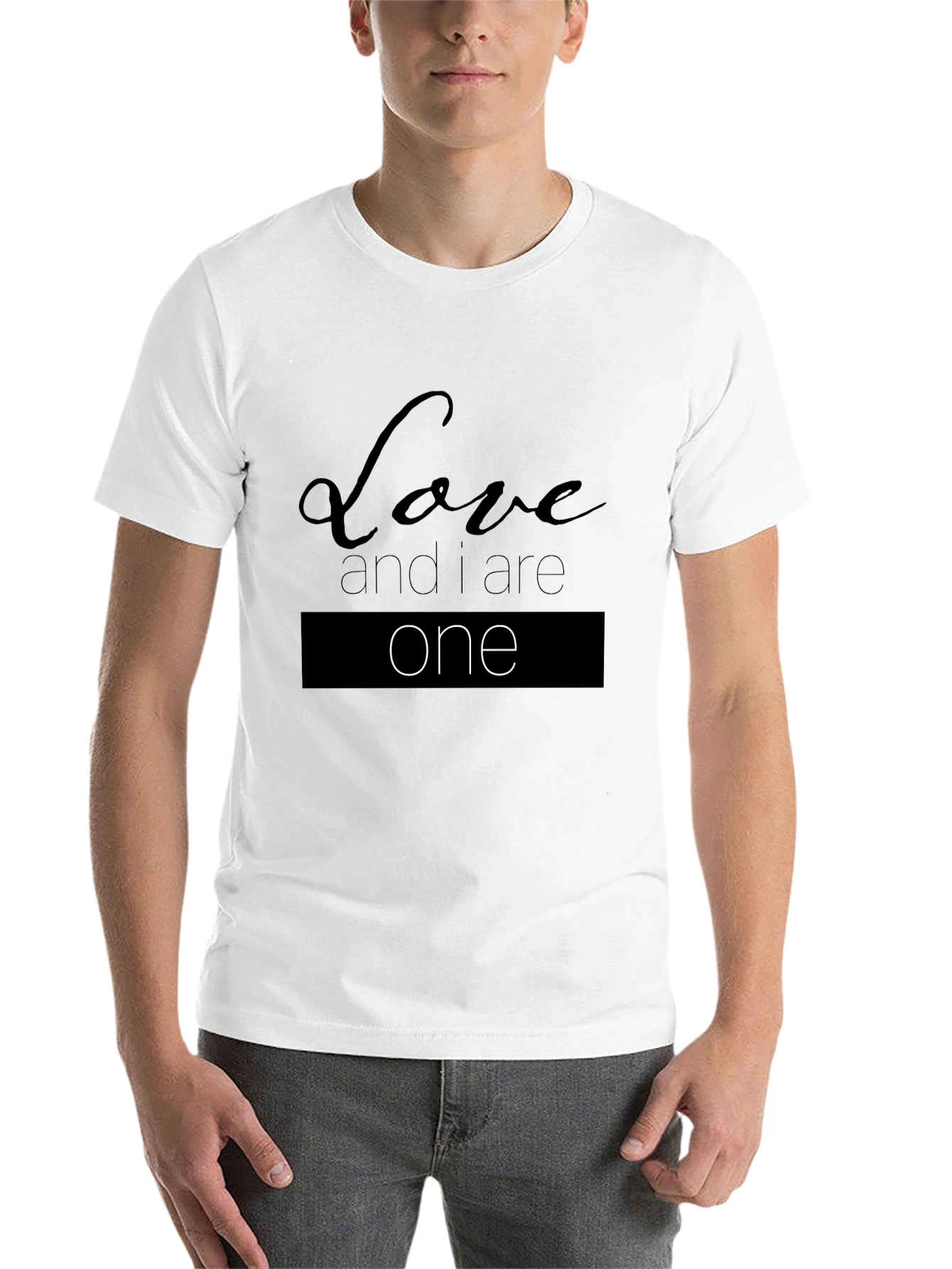 Black Love and I are One Black T-Shirt view 14
