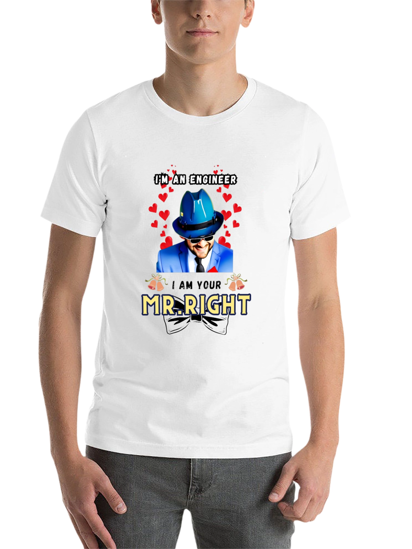Black Engineer Mr. Right T-Shirt - Valentine's Day Gift view 14