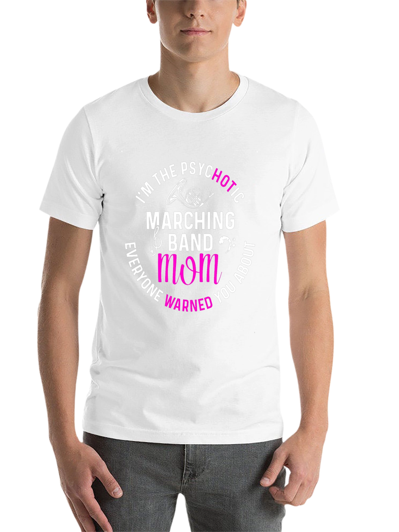 Black Psychotic Marching Band Mom T-Shirt view 14