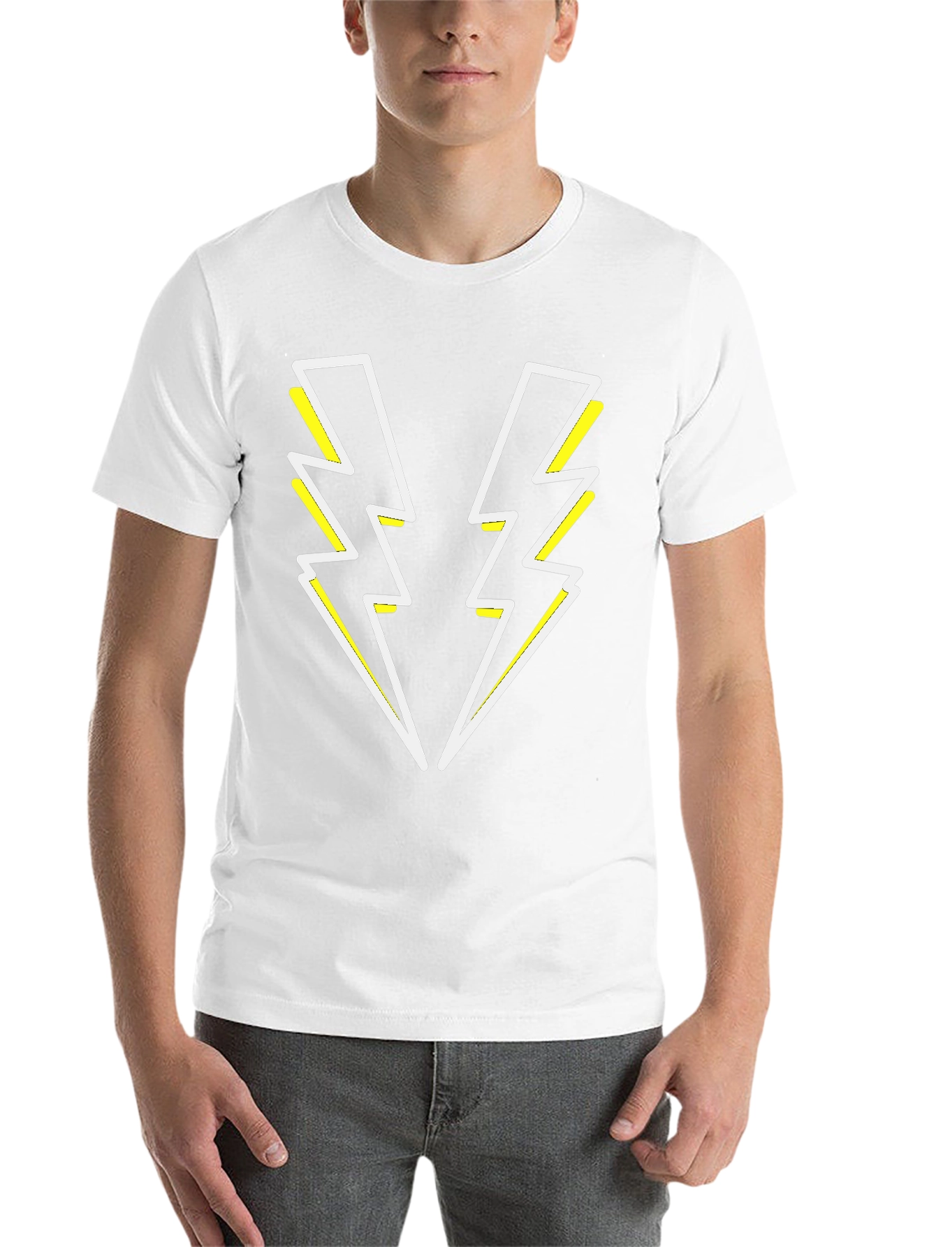 Black Electric Bolt Tee - Black Graphic T-Shirt view 14