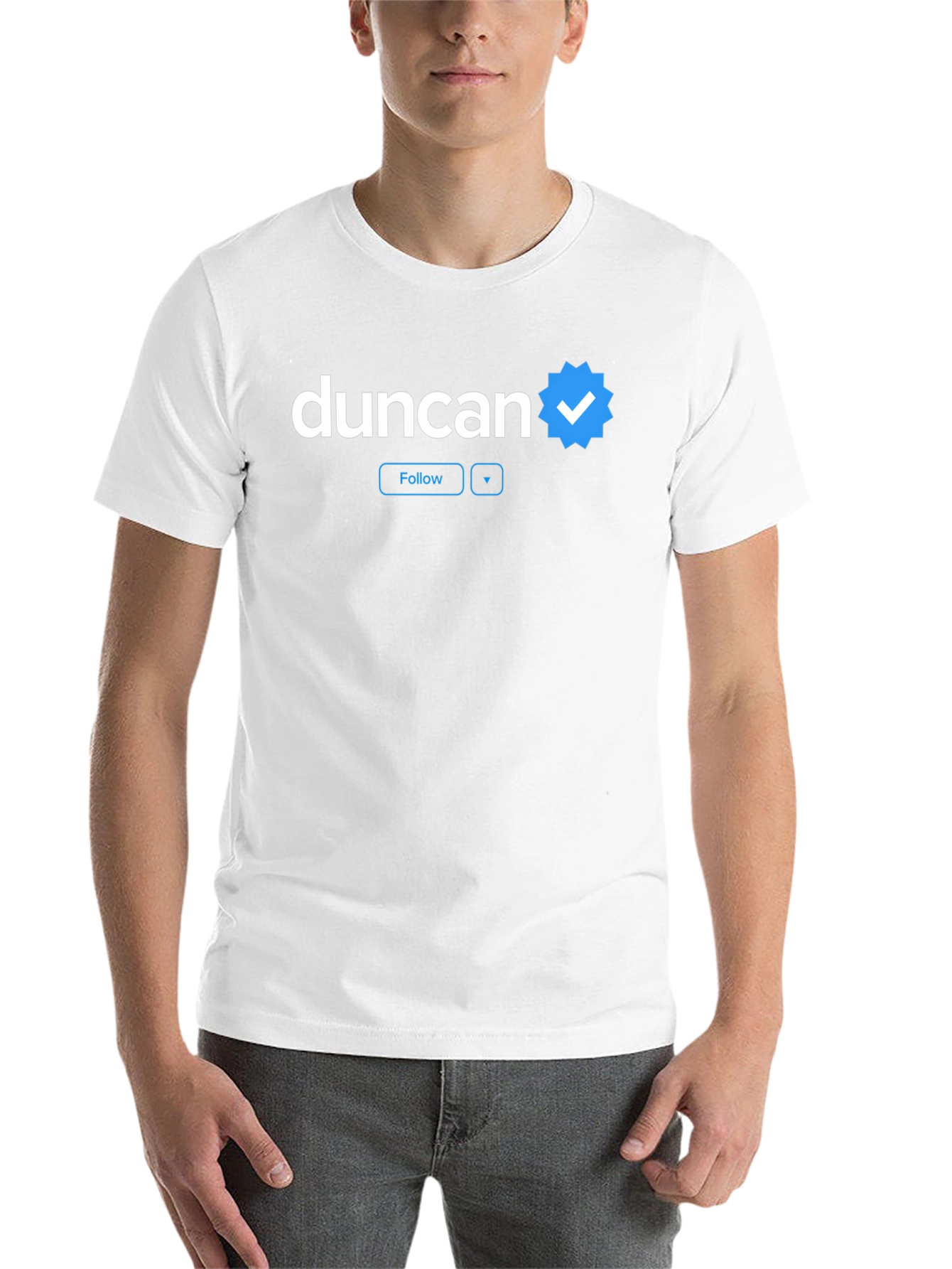 Black Duncan Verified T-Shirt - Stylish Social Media Inspired Tee view 14