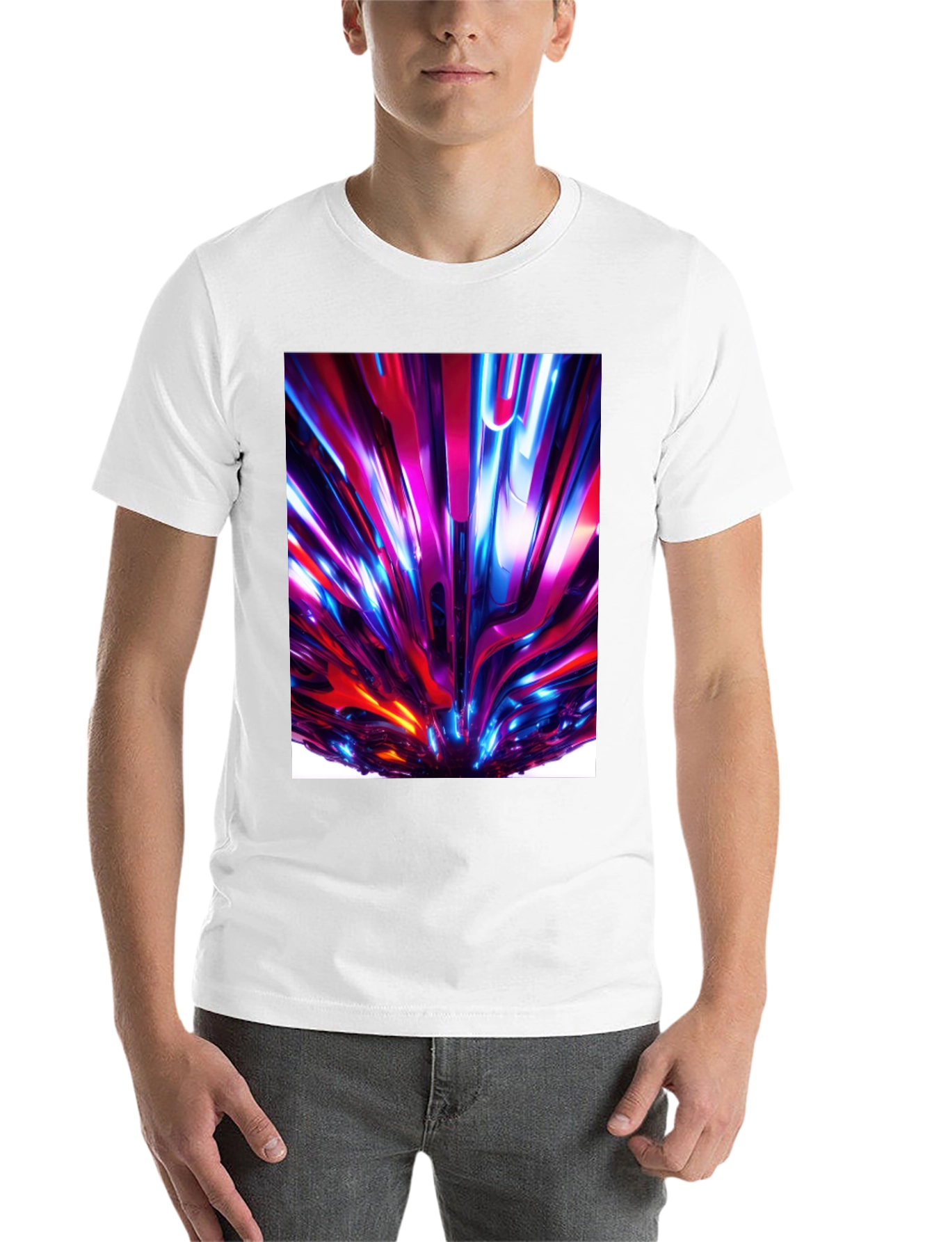 Black Abstract Art Black T-Shirt view 14