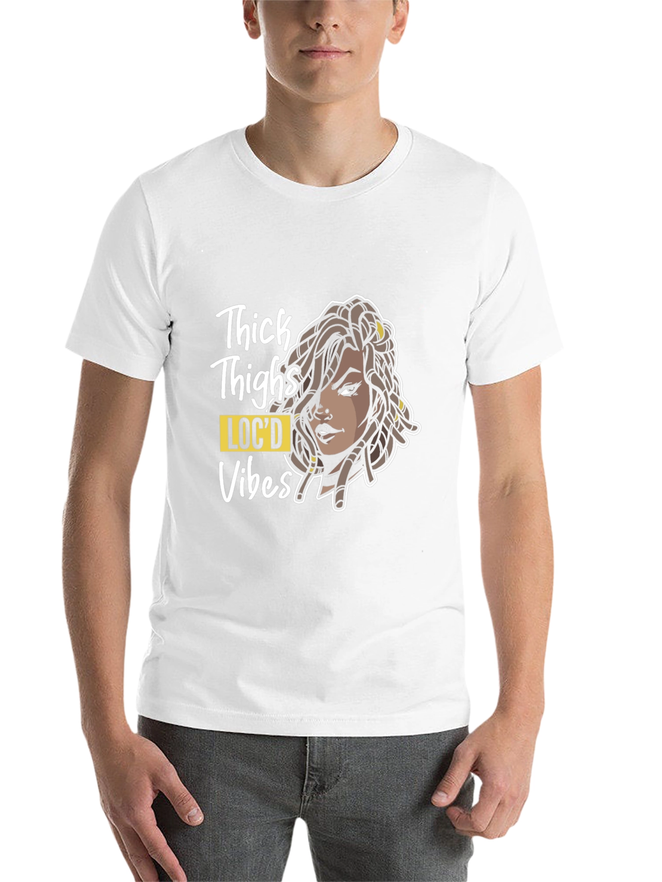 Black Thick Thighs Loc'd Vibes Graphic Tee view 14