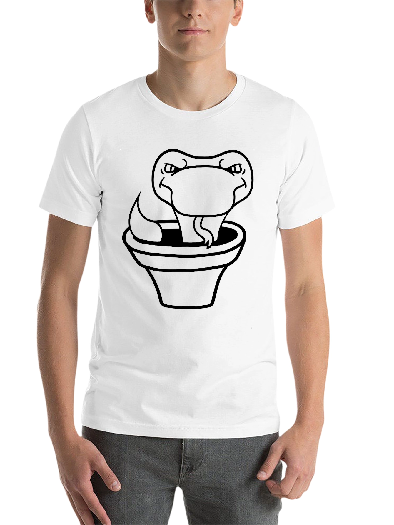 Black Snake in a Pot Black T-Shirt view 14