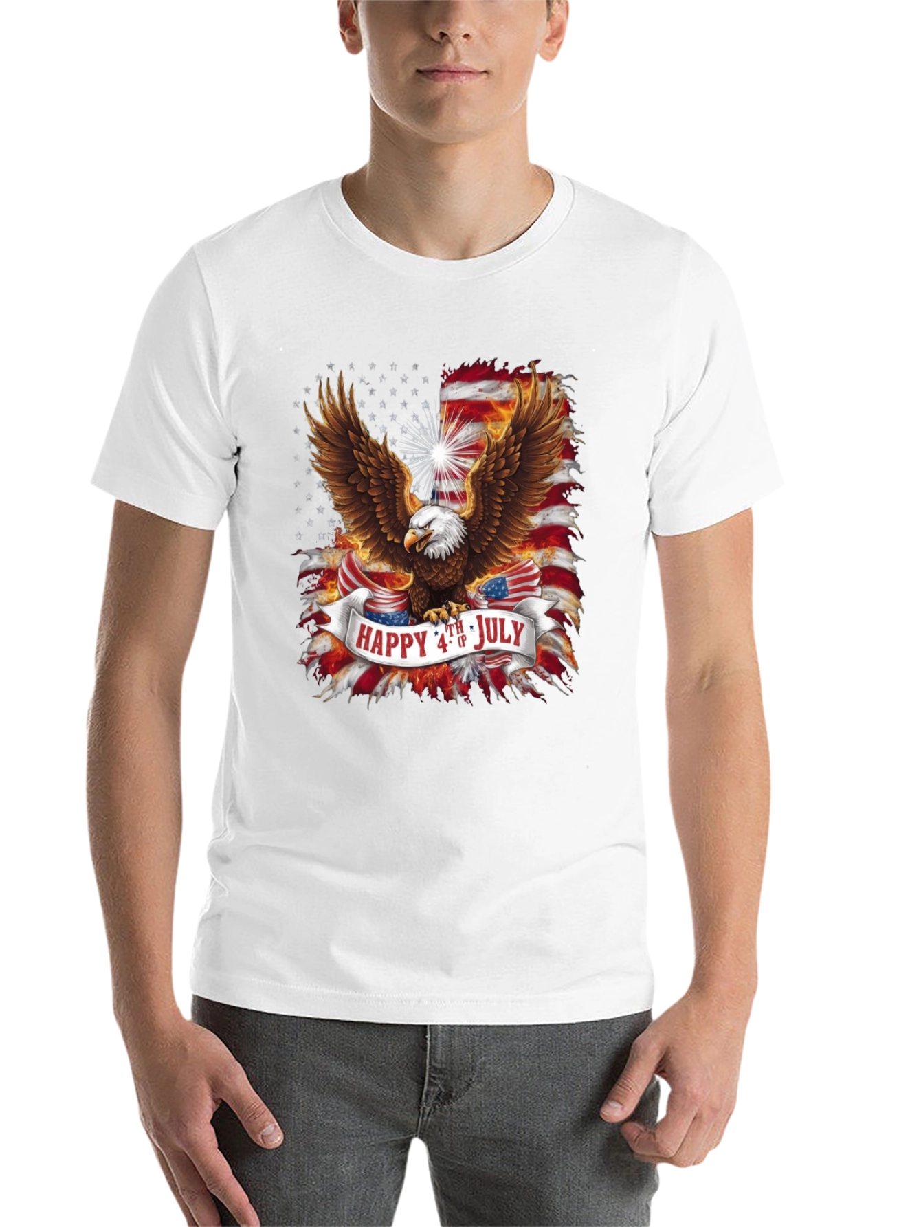 Black Patriotic Eagle 4th of July Graphic Tee view 14
