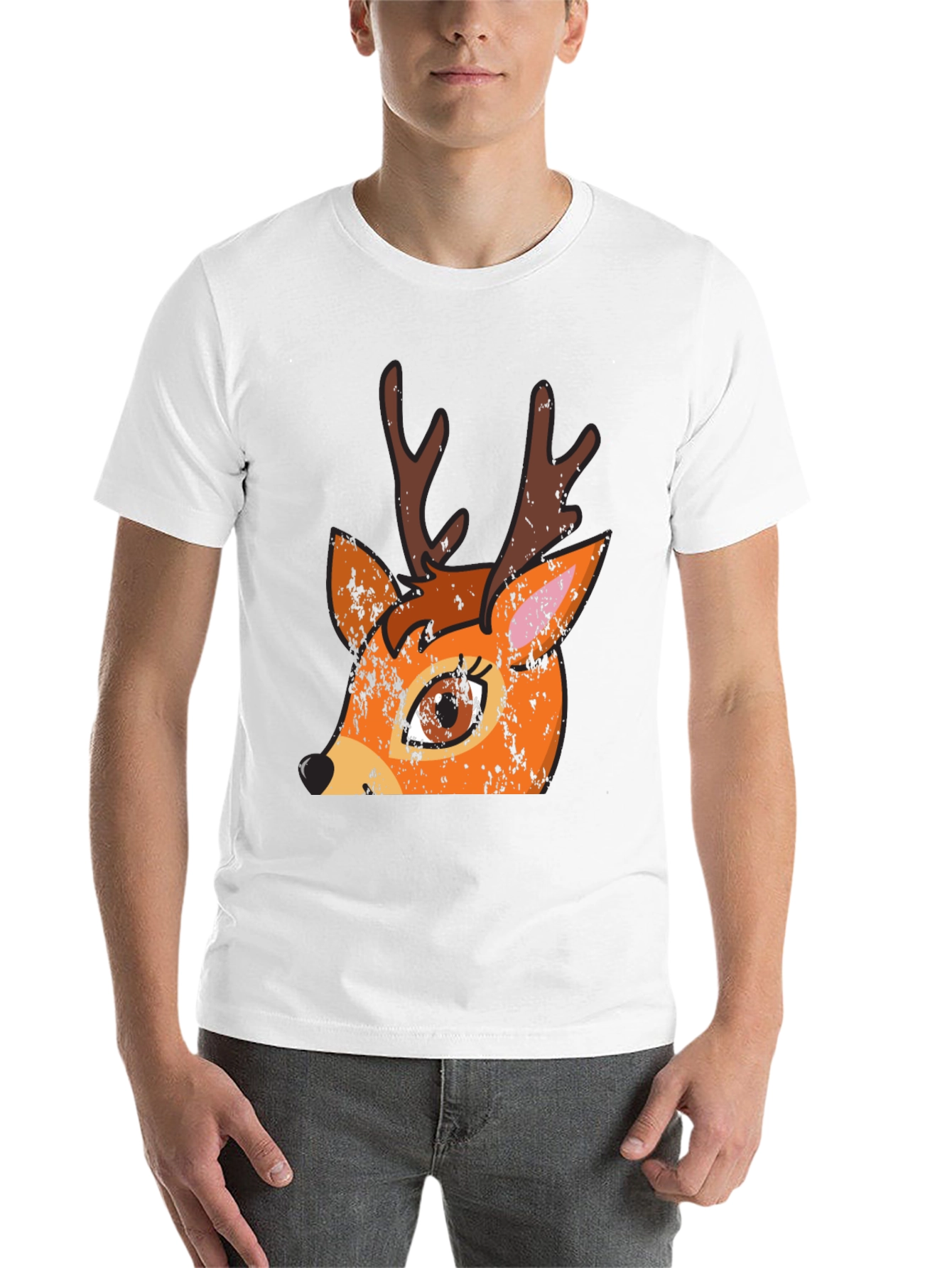 Black Deer Graphic T-Shirt - Unisex Black Tee view 14